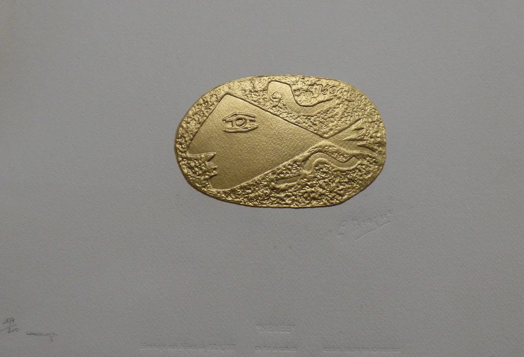 Georges BRAQUE (d’après) - Nérée, 1970 - Estampe gaufrée et dorée