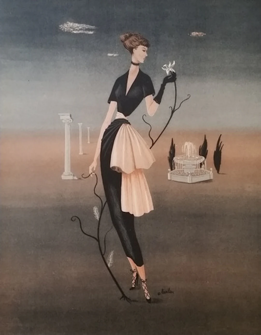 André BARLIER (d’après) - Illustration pour la maison de haute couture