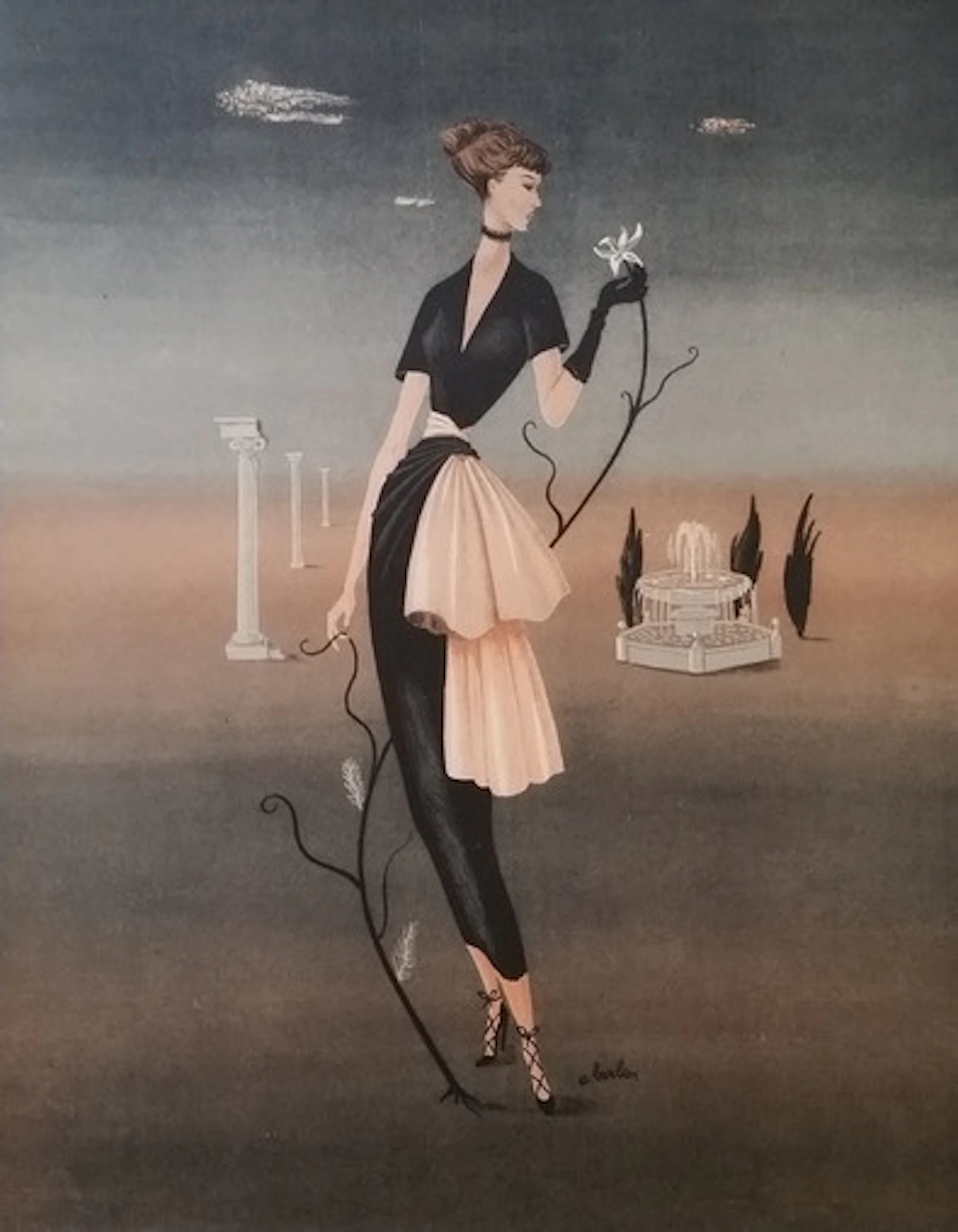 André BARLIER (d’après) - Illustration pour la maison de haute couture