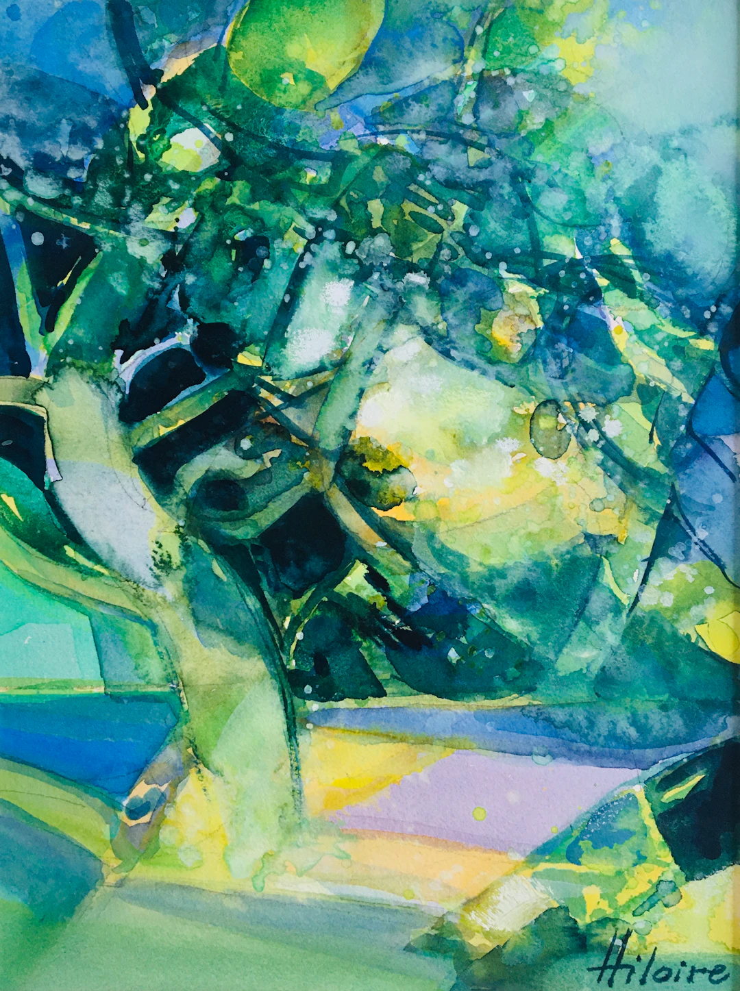 Camille HILAIRE - Côte d’Azur, 1995 - Aquarelle et gouache originale signée