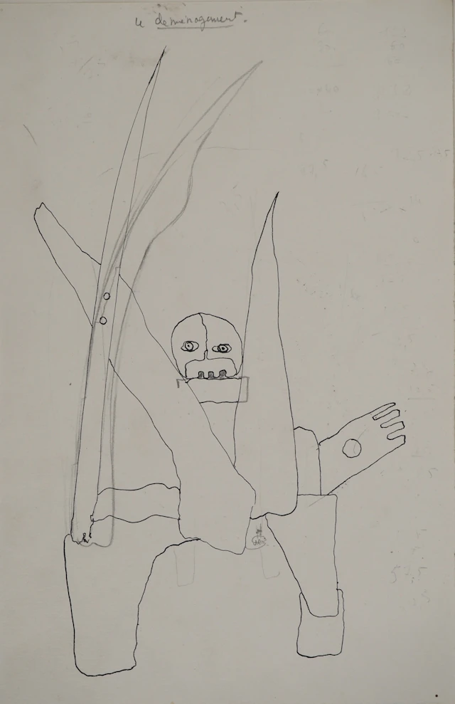 Jean-Claude SILBERMANN : Enseignes sournoises, Le déménageur, Dessin