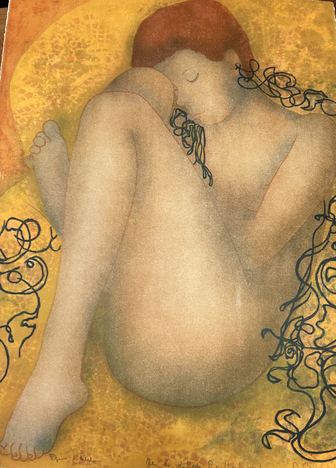 Alain BONNEFOIT - La belle endormie, 1981, lithographie originale signée