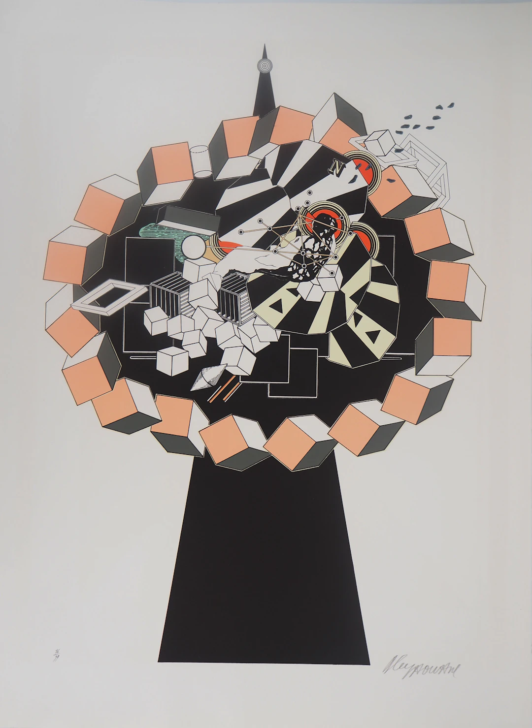 Alain LE YAOUANC : Korkozégone - Lithographie Originale Signée