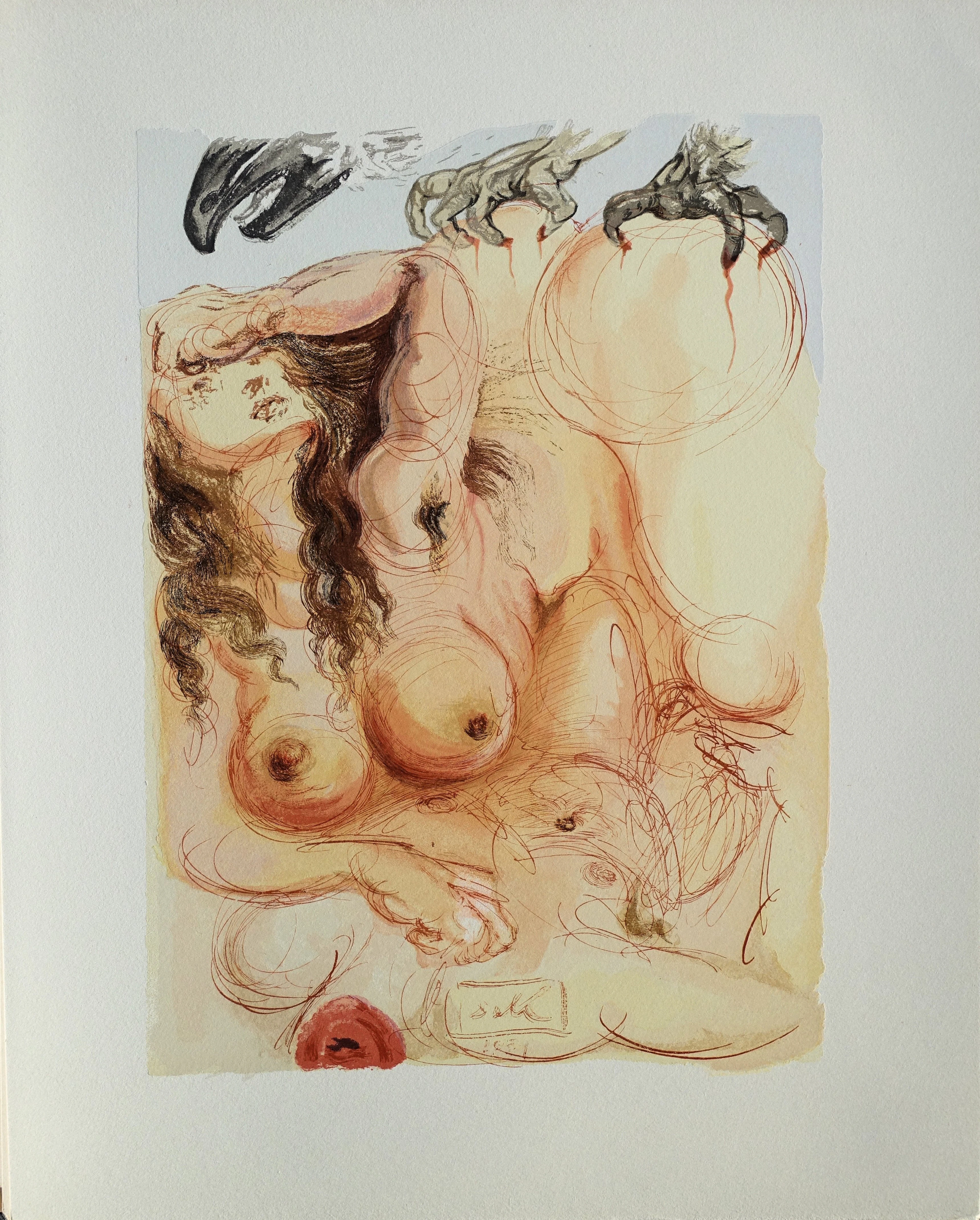 Salvador DALI : Le songe, Bois gravé original signé