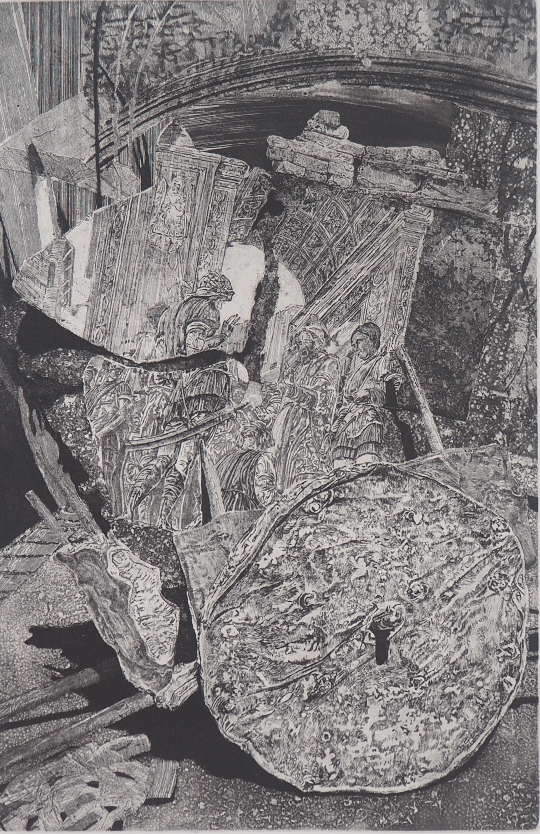 Toni PECORARO - Carrettino : Charrette surréaliste, 2011 - Gravure