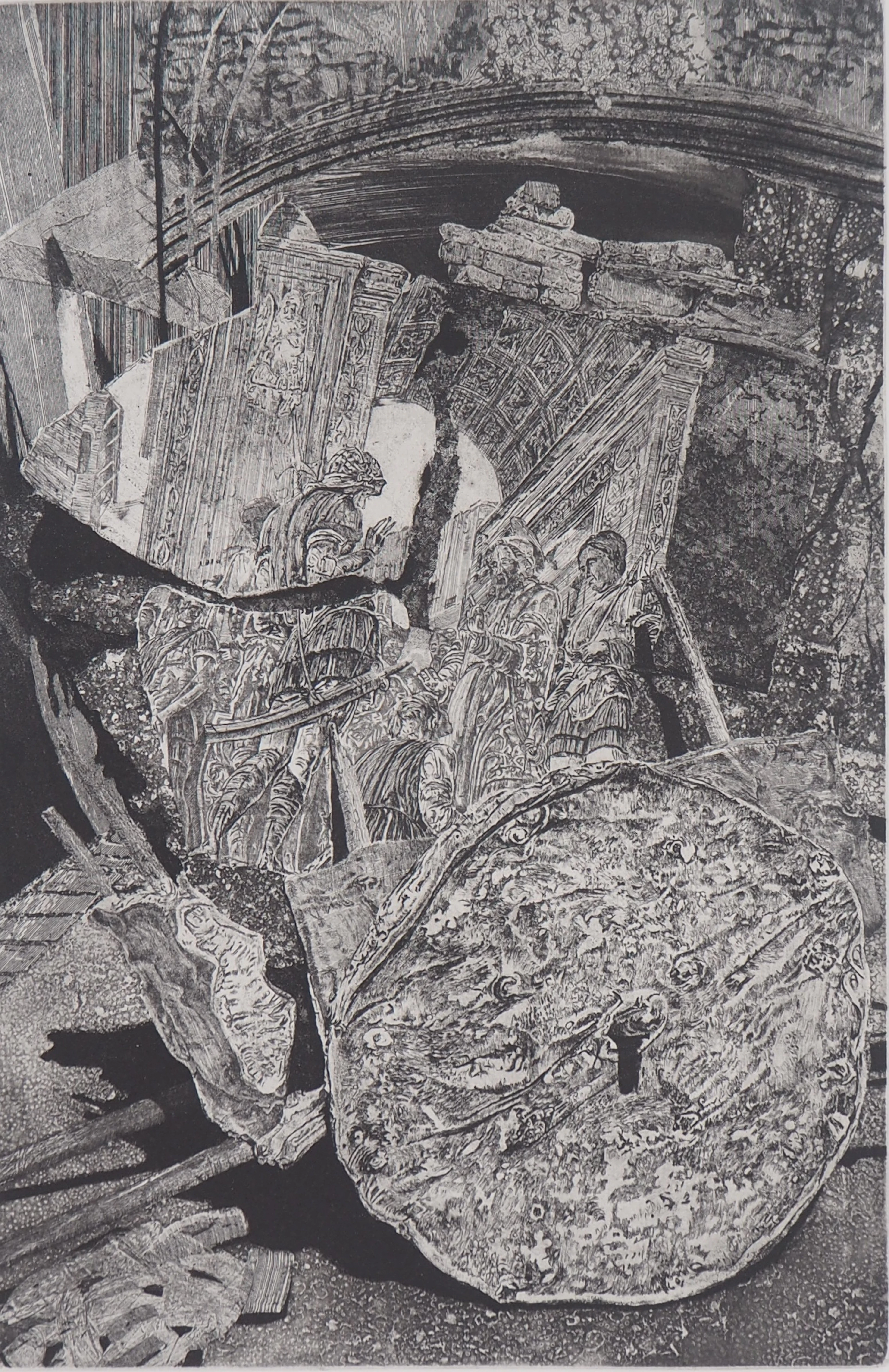 Toni PECORARO - Carrettino : Charrette surréaliste, 2011 - Gravure