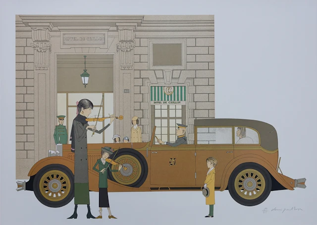 Denis-Paul NOYER : Hôtel de Crillon - Lithographie originale signée