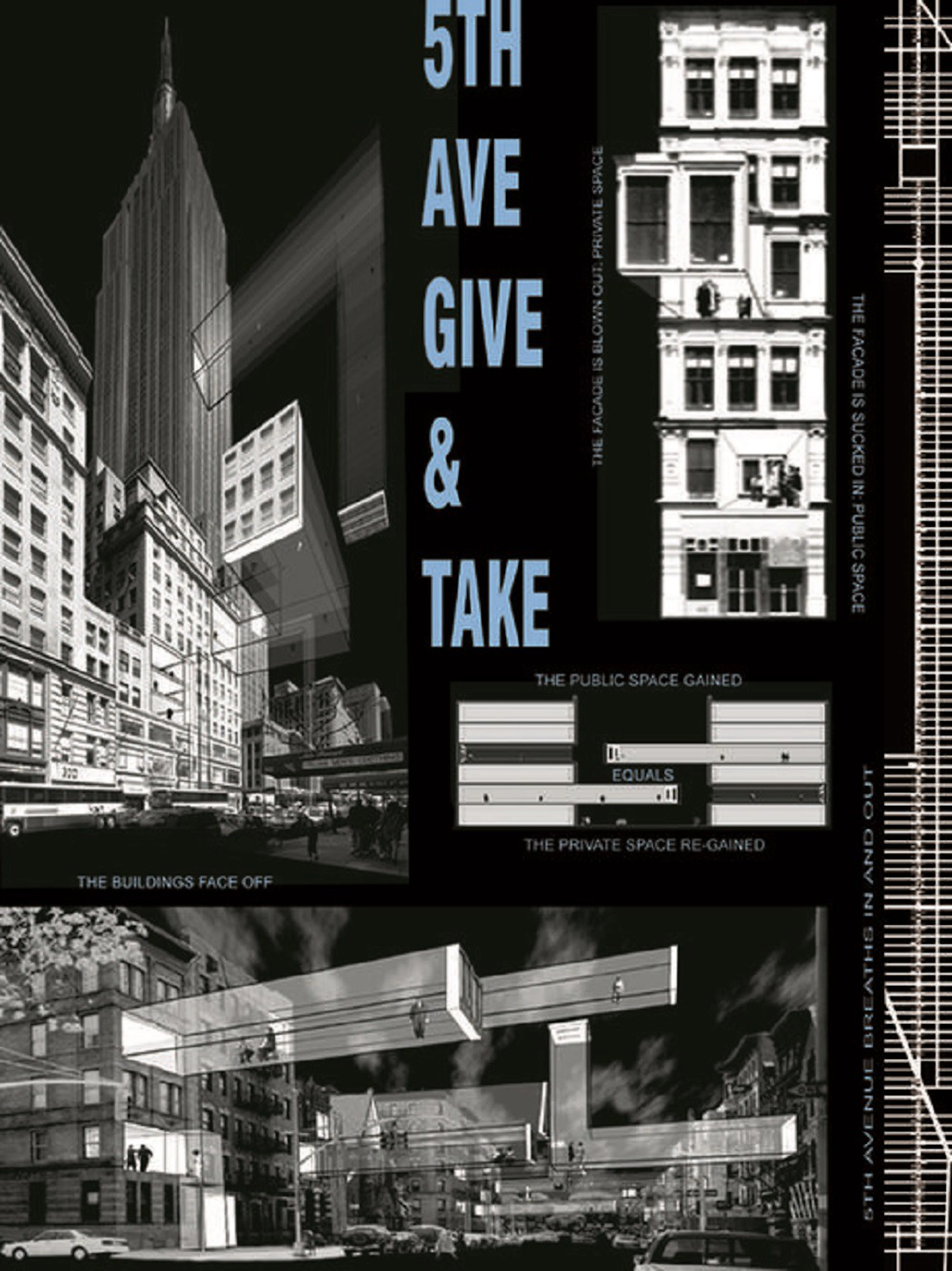 Vito ACCONCI - 5th Avenue give and take, 1999 - lithographie