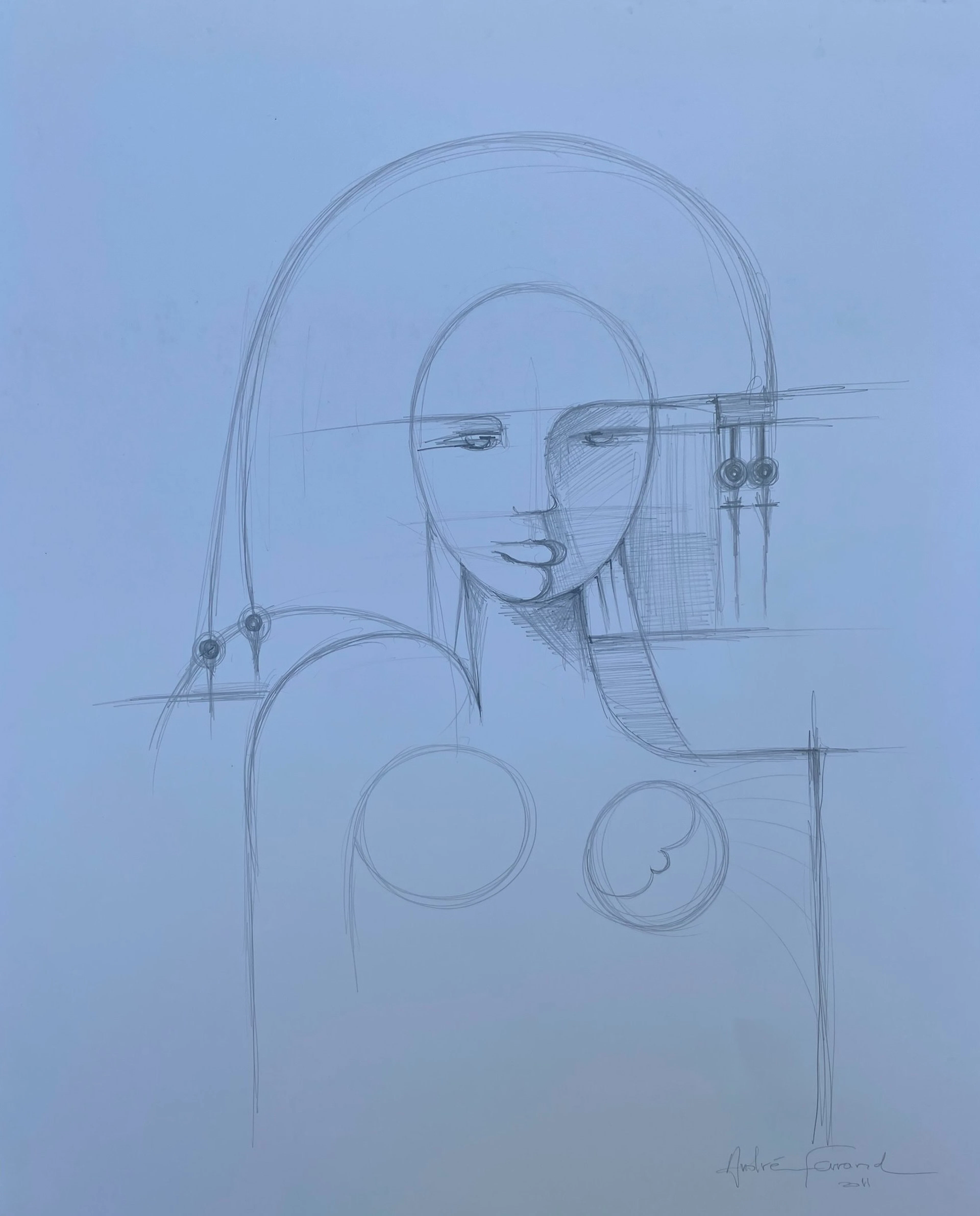 André FERRAND - Portrait III, 2011 - Dessin
