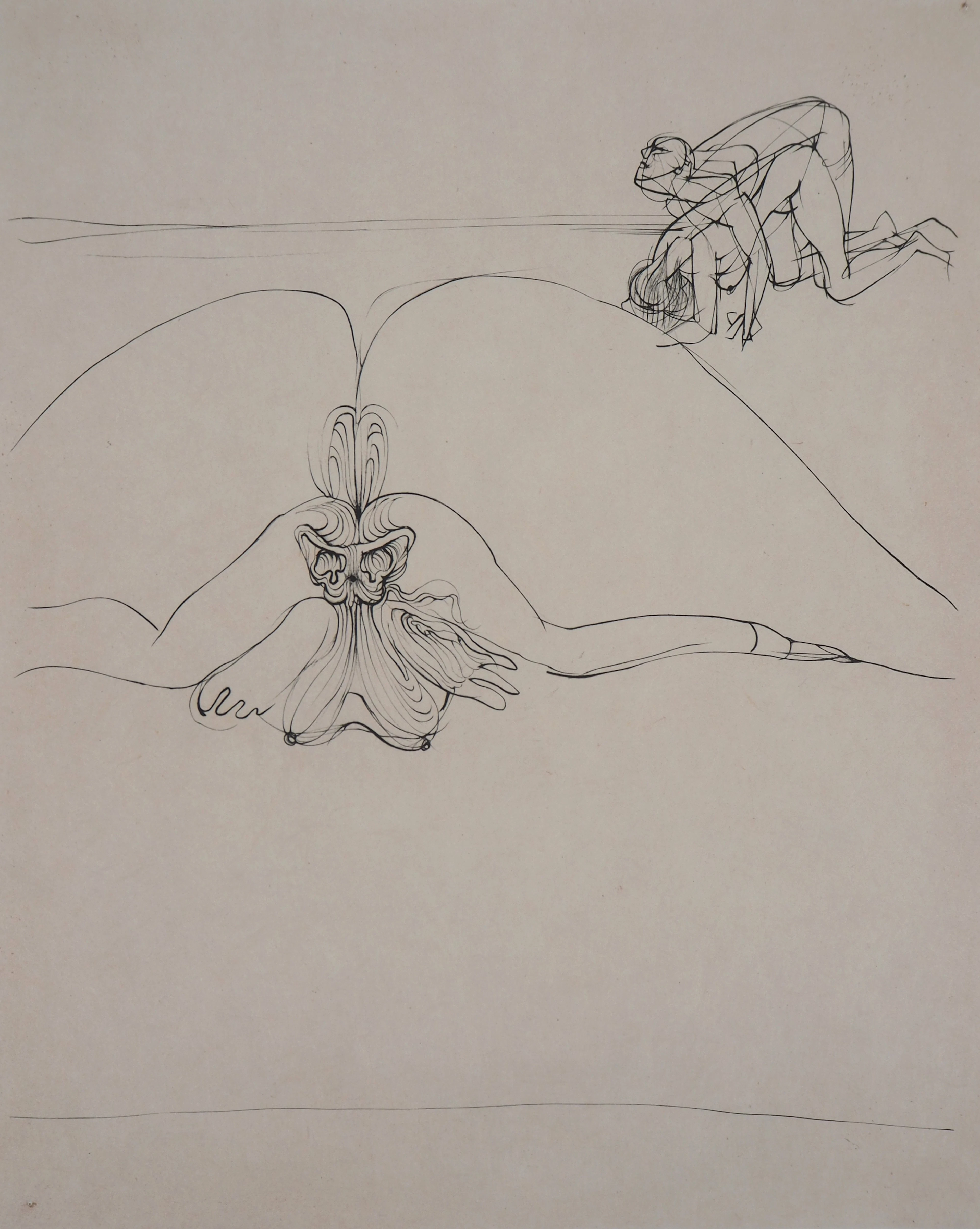 Hans BELLMER - L’érotisme du couple, 1973, Gravure signée et numérotée