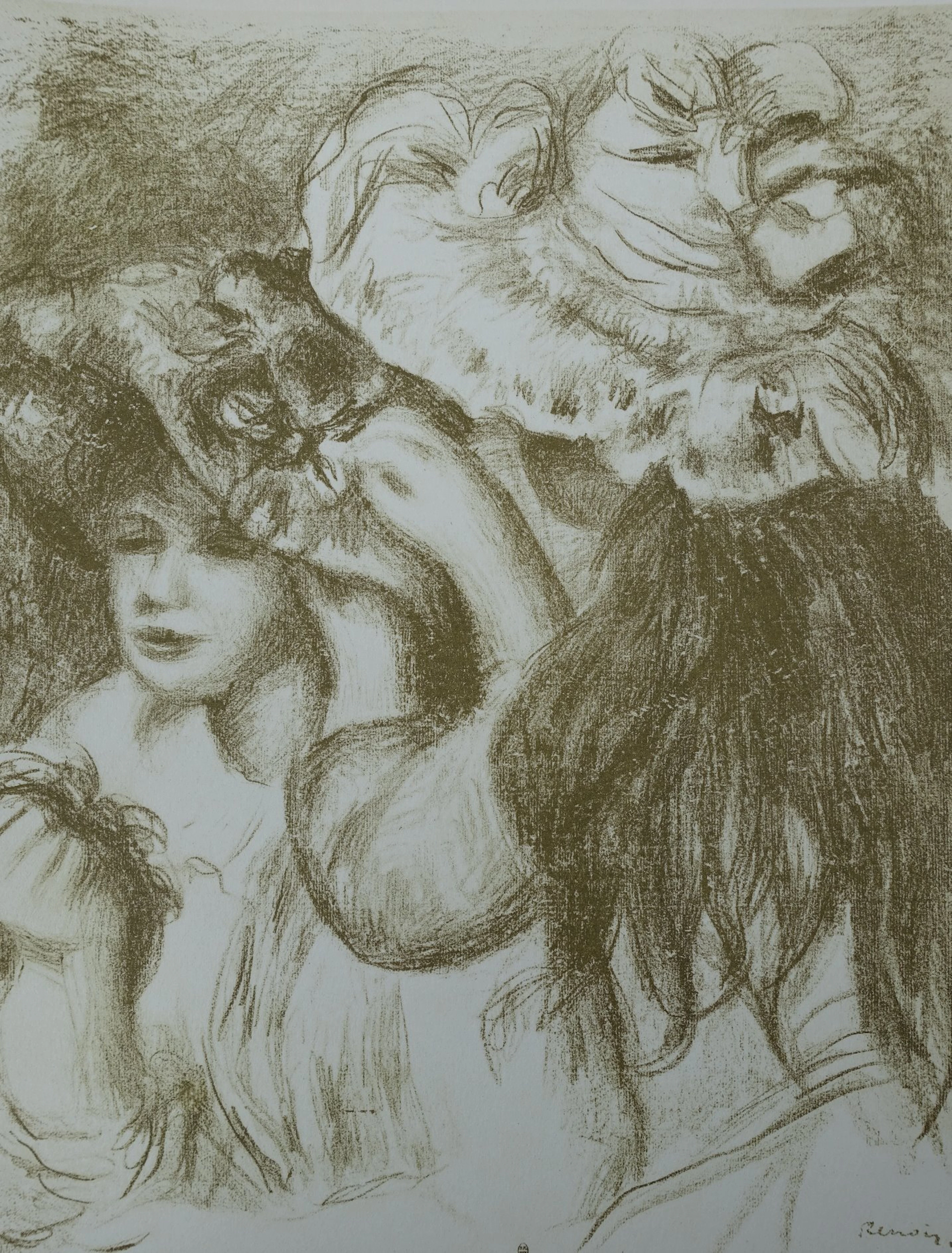 Pierre Auguste RENOIR (d’après) - Le chapeau épinglé, 1951 - Lithographie