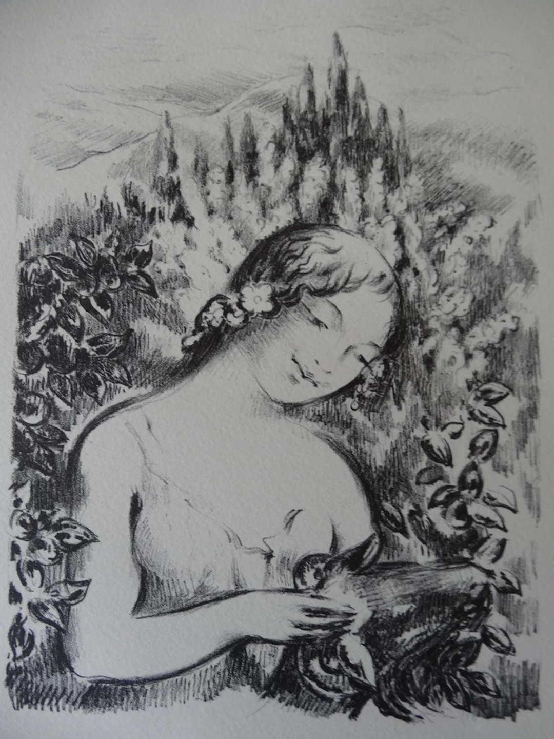 René PIOT : Belle des champs - Lithographie originale, 1930