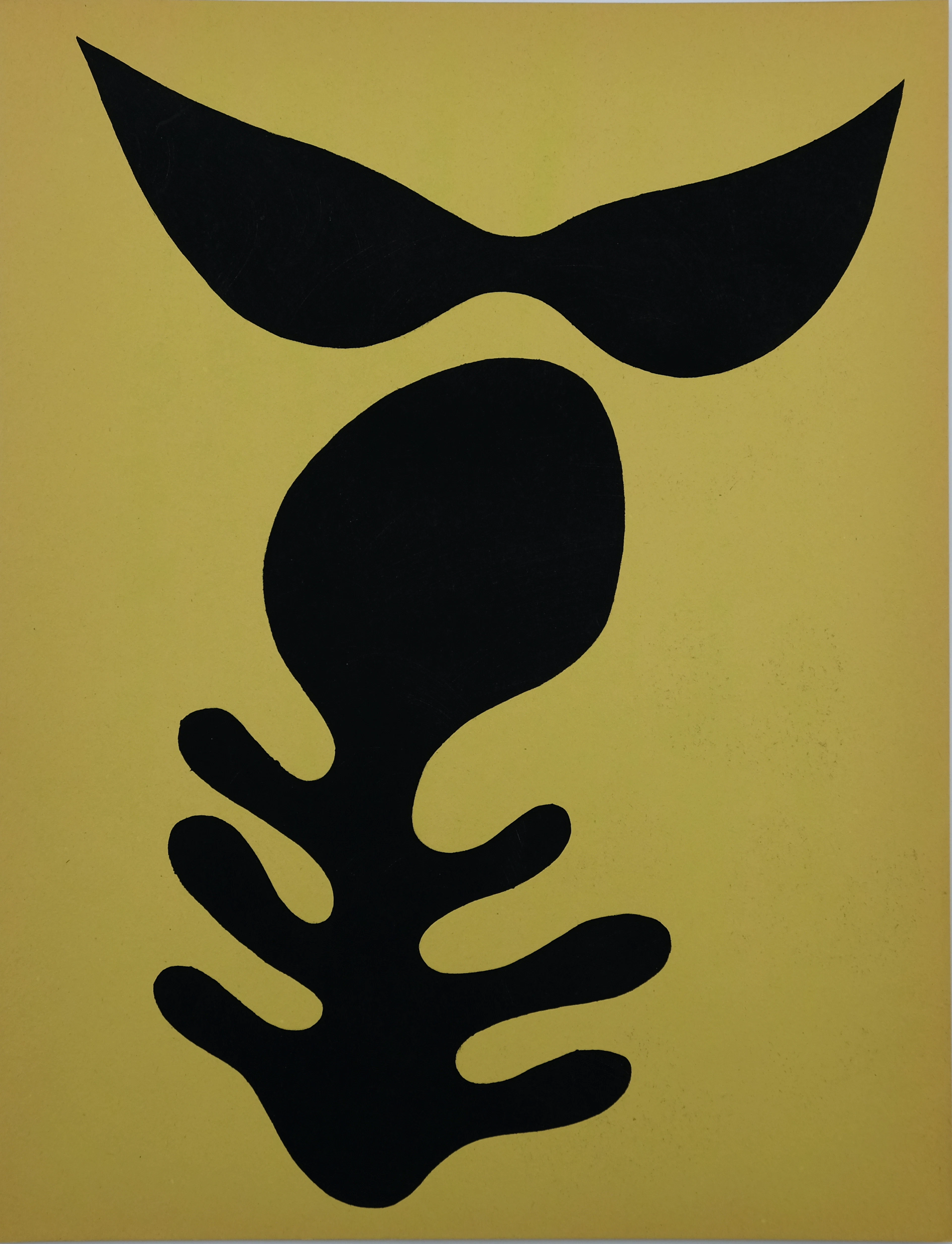 Jean ARP : Moustache et squelette - Pochoir original