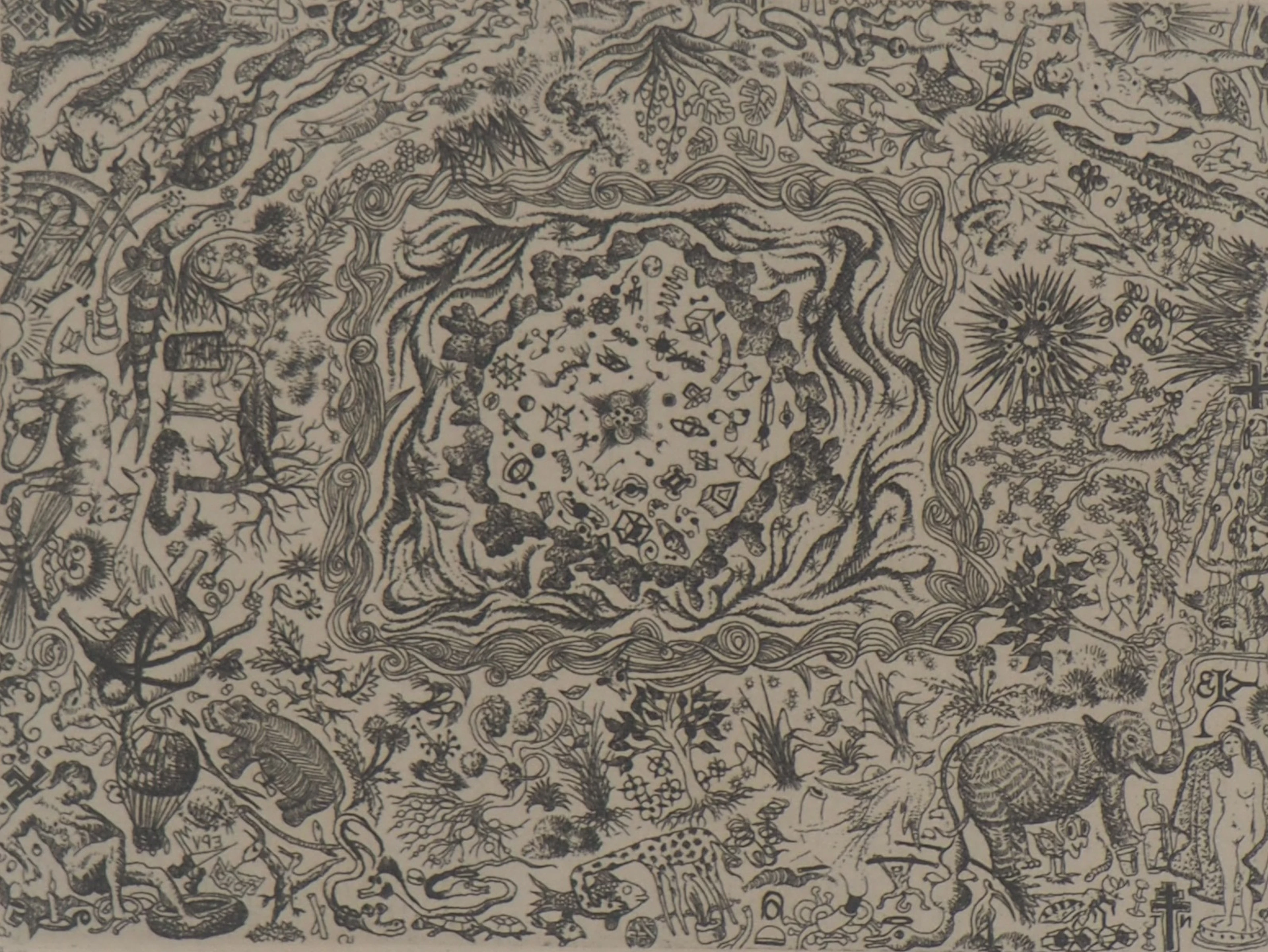 François HOUTIN : La création du monde, 1976 - Gravure originale signée
