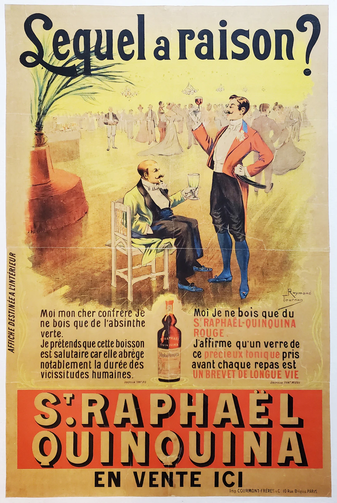 Raymond Tournon - St .Raphaël Quinquina - affiche, vers 1895