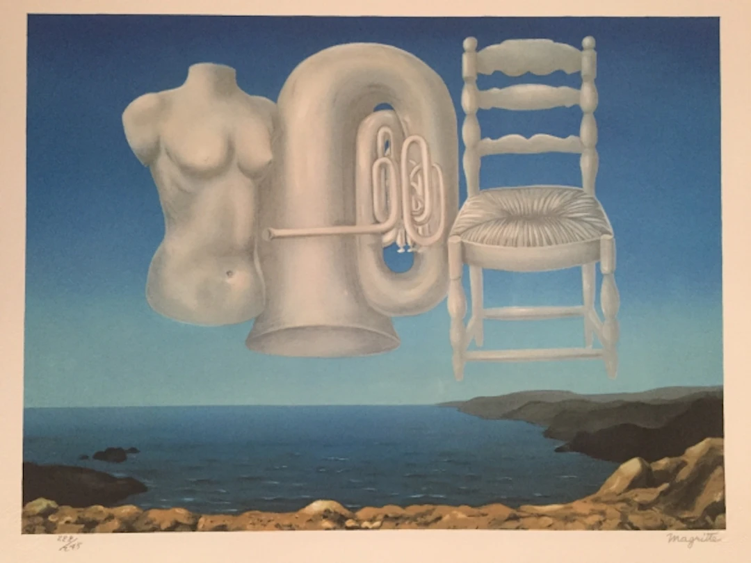 René MAGRITTE (d’après) - Le Temps Menaçant - Lithographie