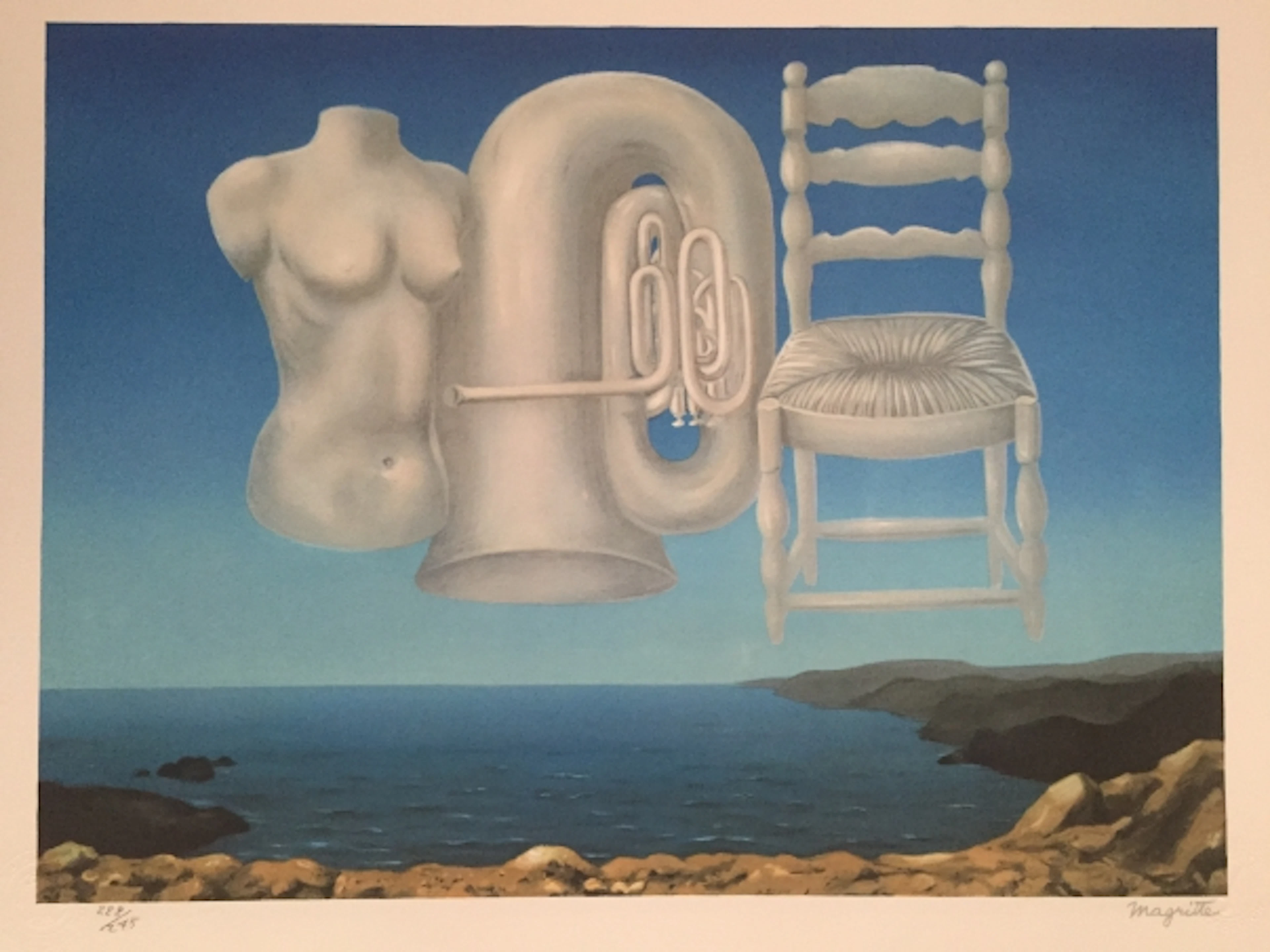 René MAGRITTE (d’après) - Le Temps Menaçant - Lithographie