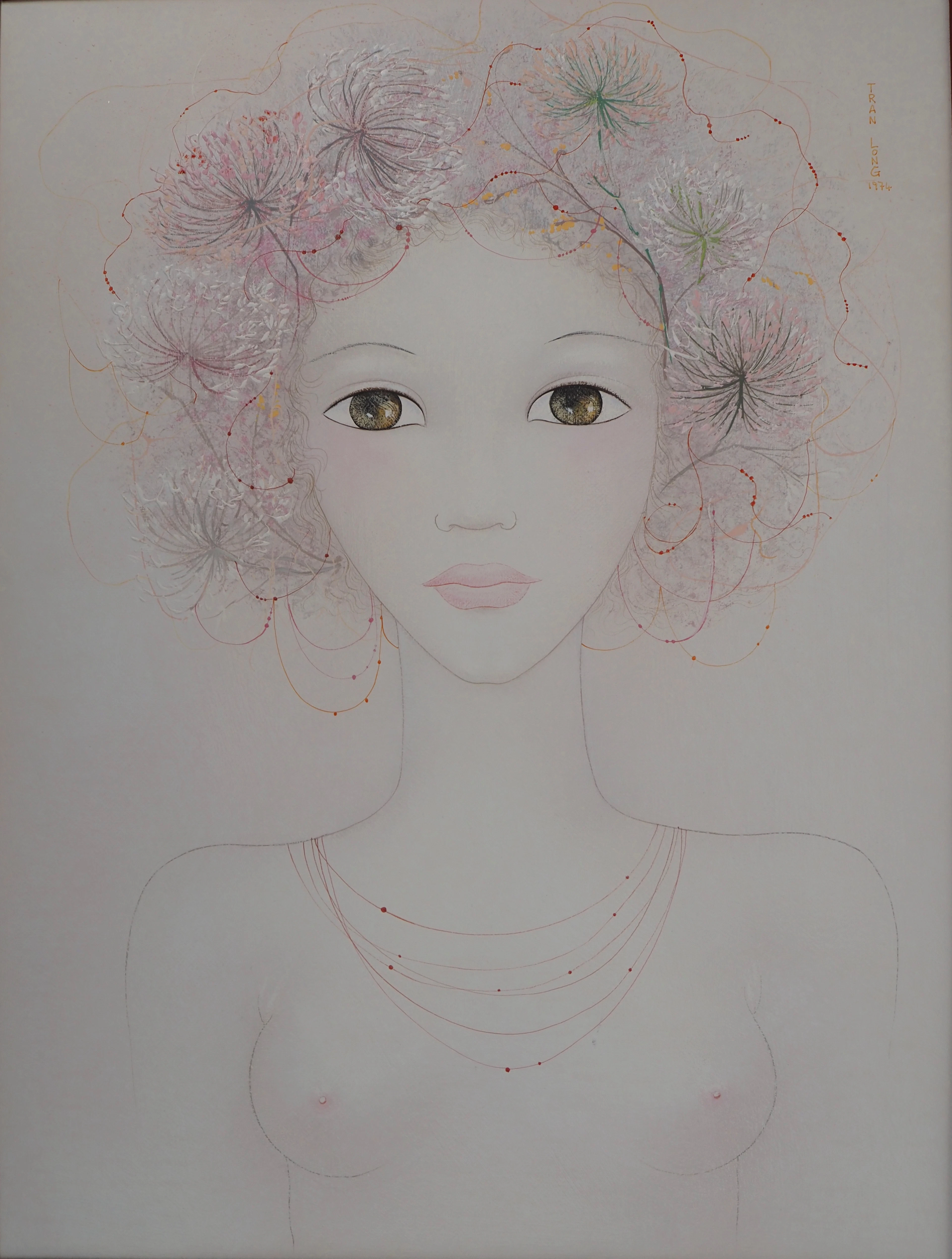 Mara TRAN LONG - Jeune fille en fleur, les ombellifères - Huile et