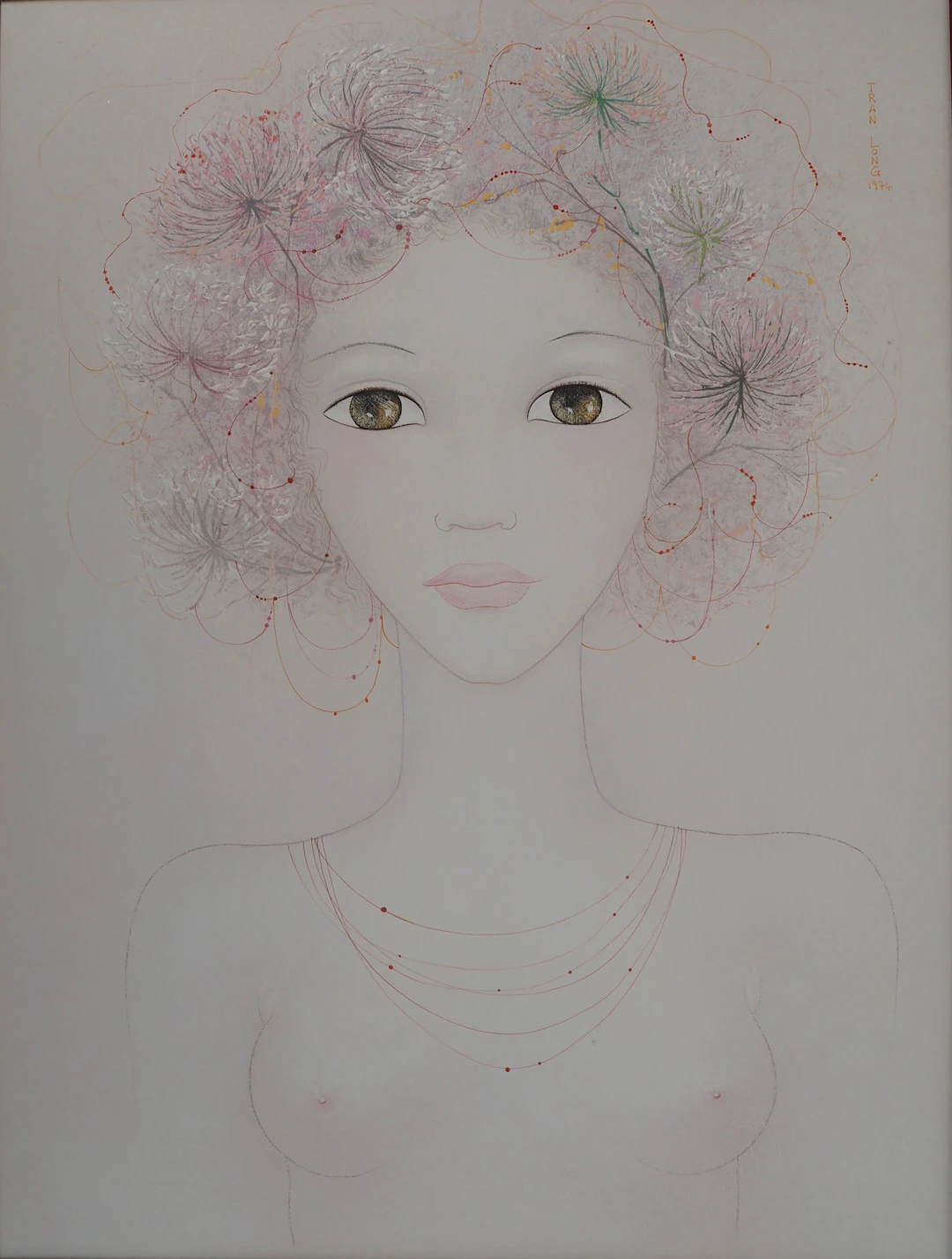 Mara TRAN LONG - Jeune fille en fleur, les ombellifères - Huile et