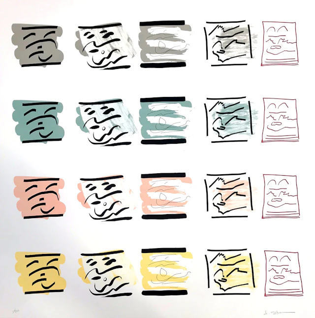 Jessica STOCKHOLDER - Aspect Syllabary : Landscape, 2015 - Lithographie