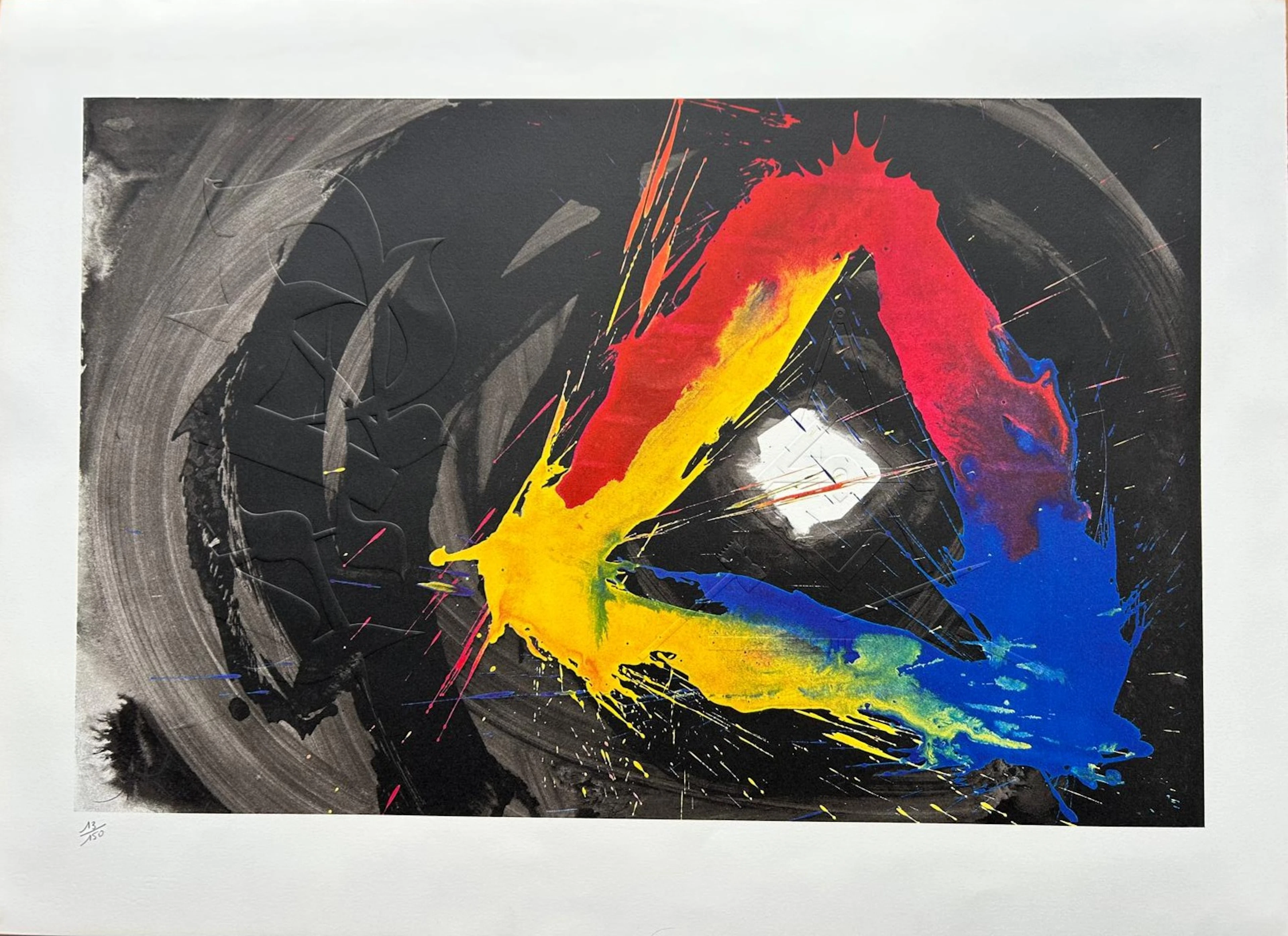 Raymond Moretti - Composition, Lithographie et gaufrage en couleurs