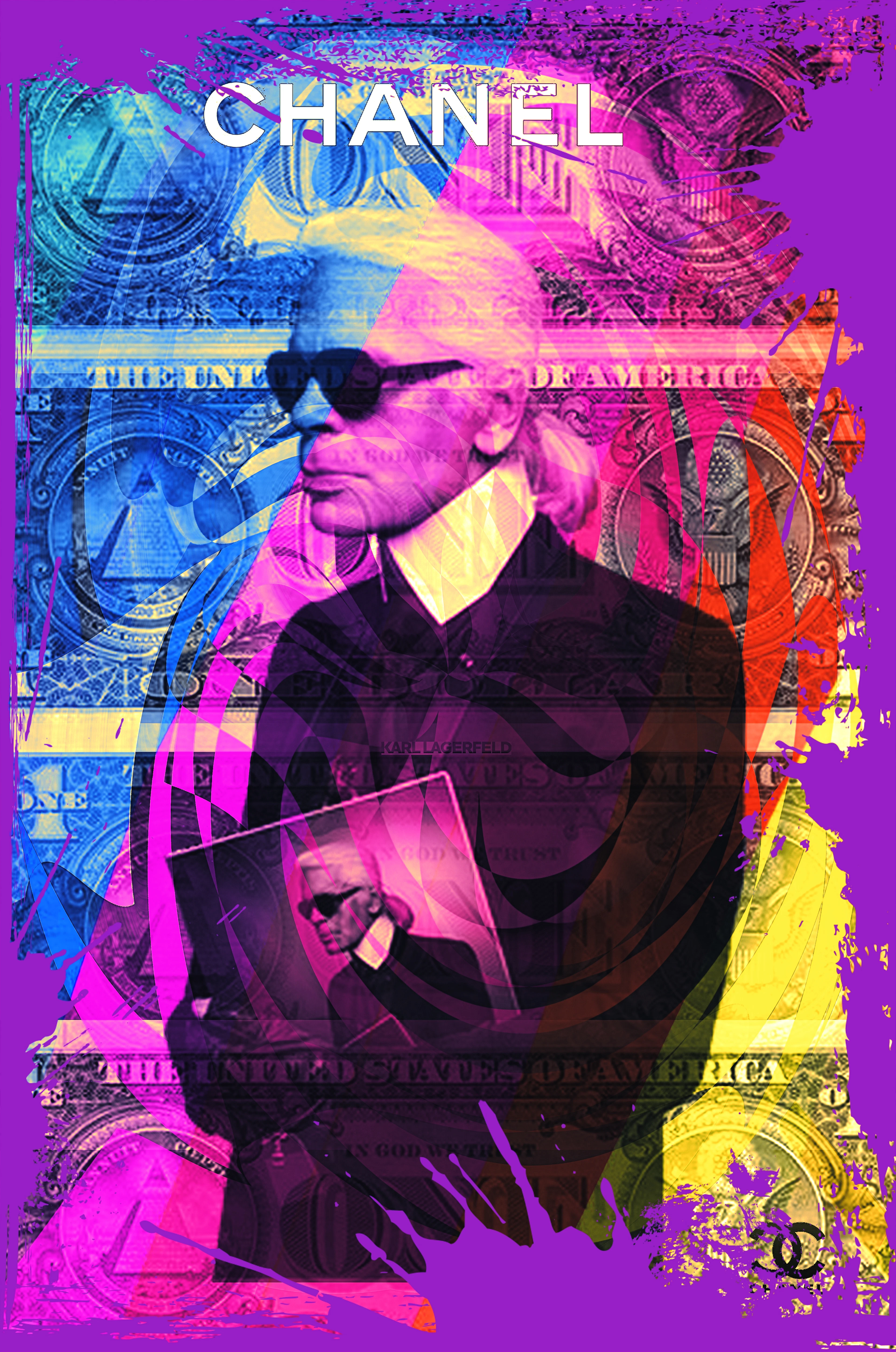 Gaudi .C- -karl-lagerfeld-street-pop-art-(2024) - art numérique
