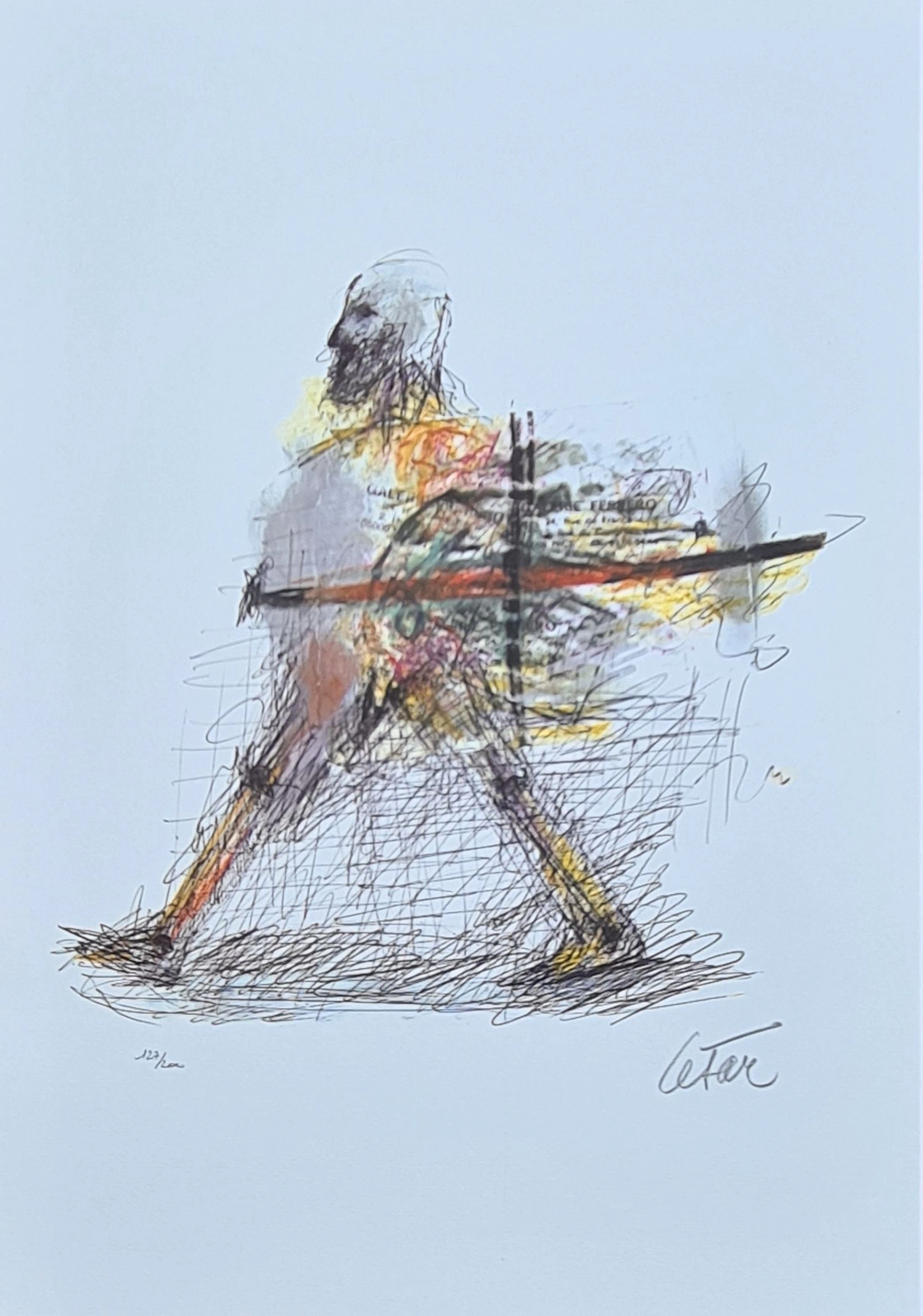 César - L’homme oiseau - Lithographie originale signée numérotée au crayon