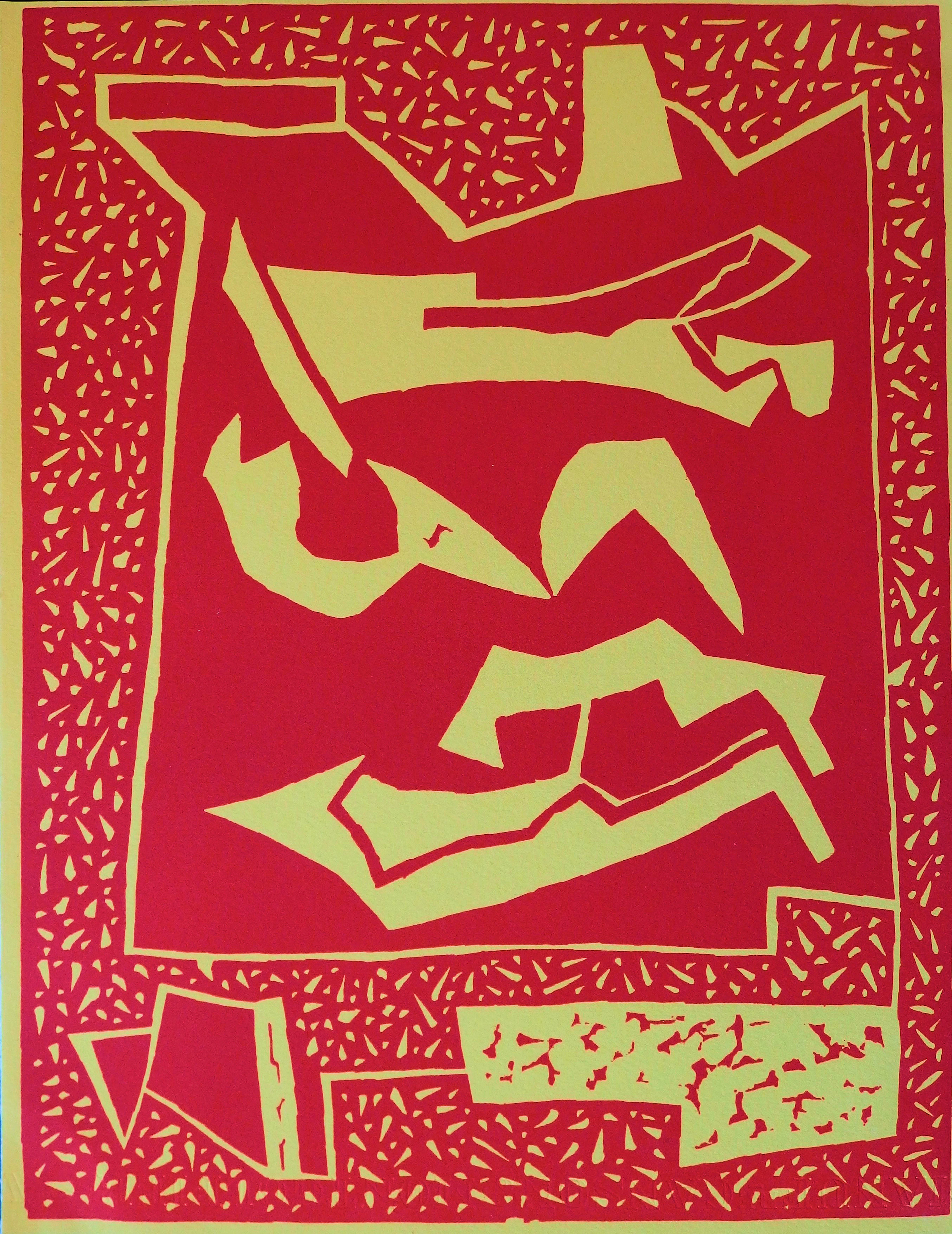Alberto MAGNELLI : Trois nus - Gravure originale