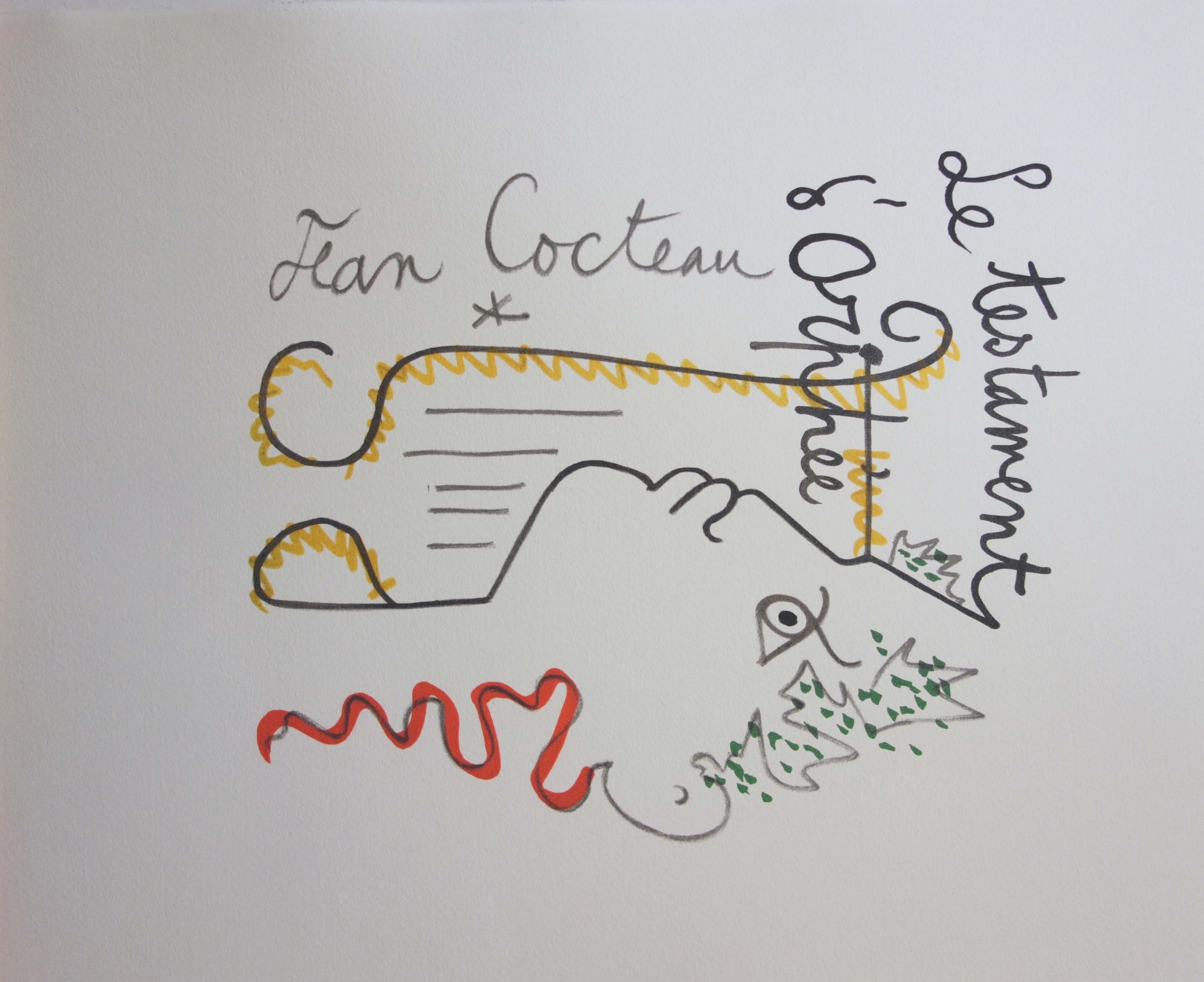 Jean COCTEAU : Le Testament d’Orphée - Lithographie signée