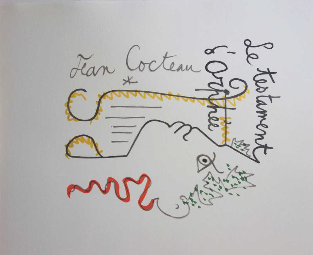 Jean COCTEAU : Le Testament d’Orphée - Lithographie signée