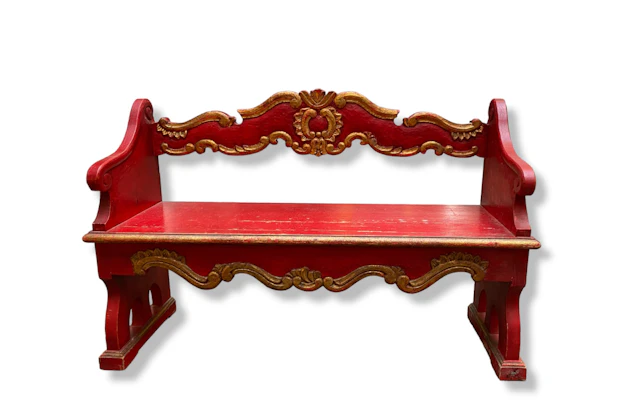 Banc vénitien en bois