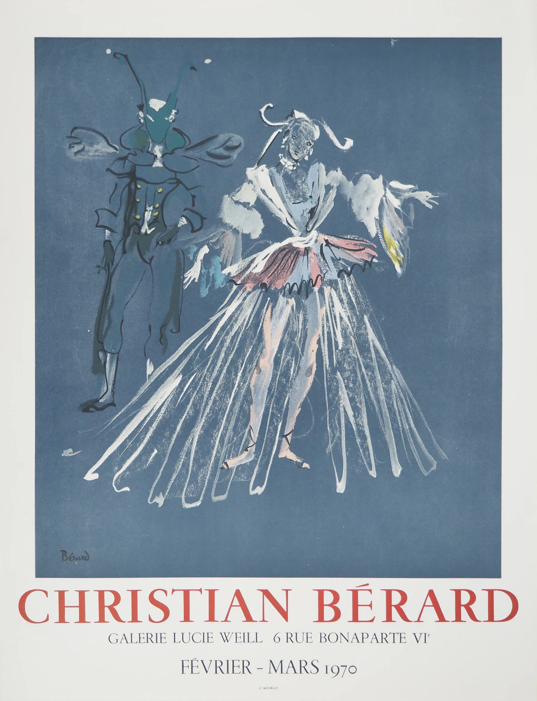 Christian BERARD : Le bal costumé, Affiche en lithographie