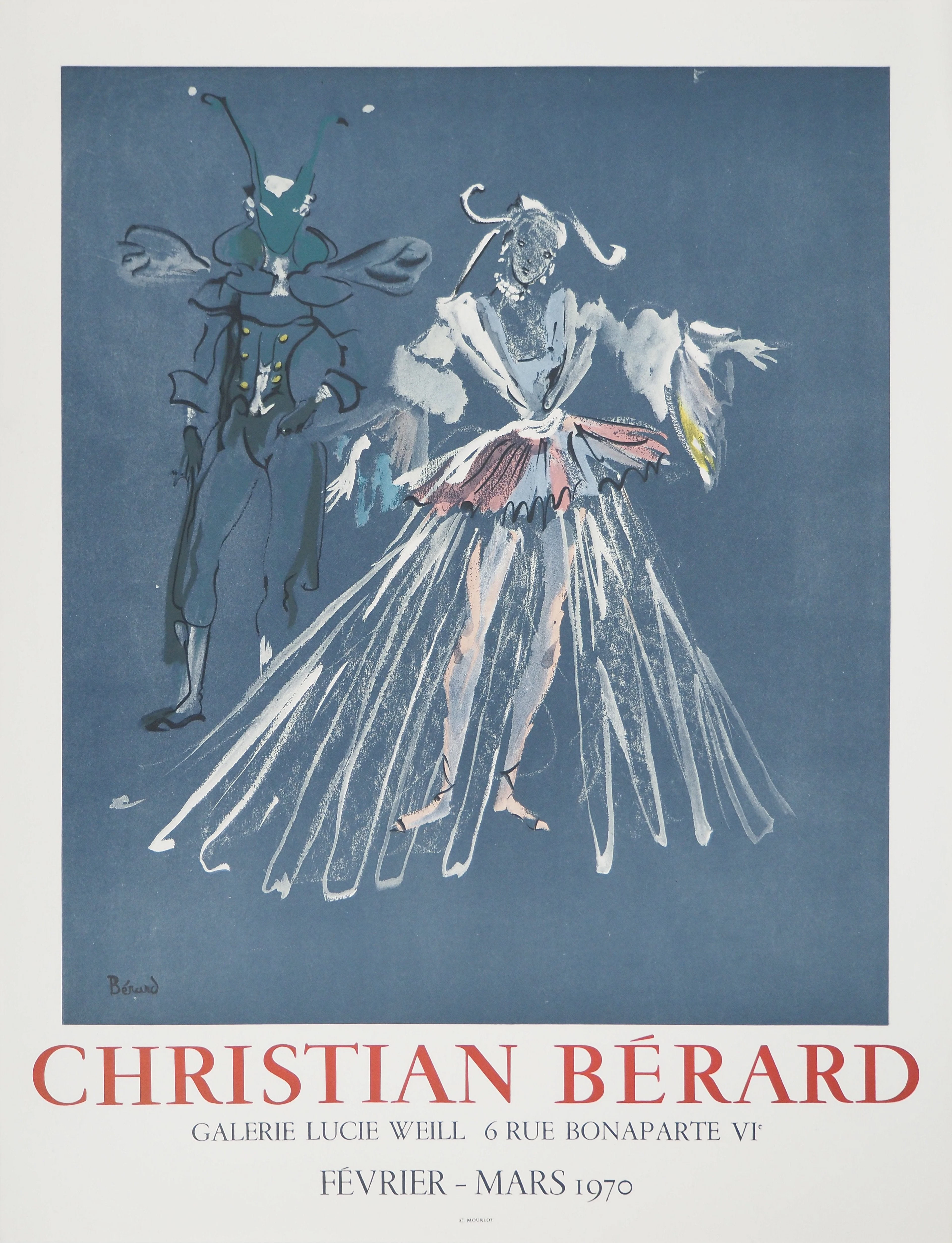 Christian BERARD : Le bal costumé, Affiche en lithographie