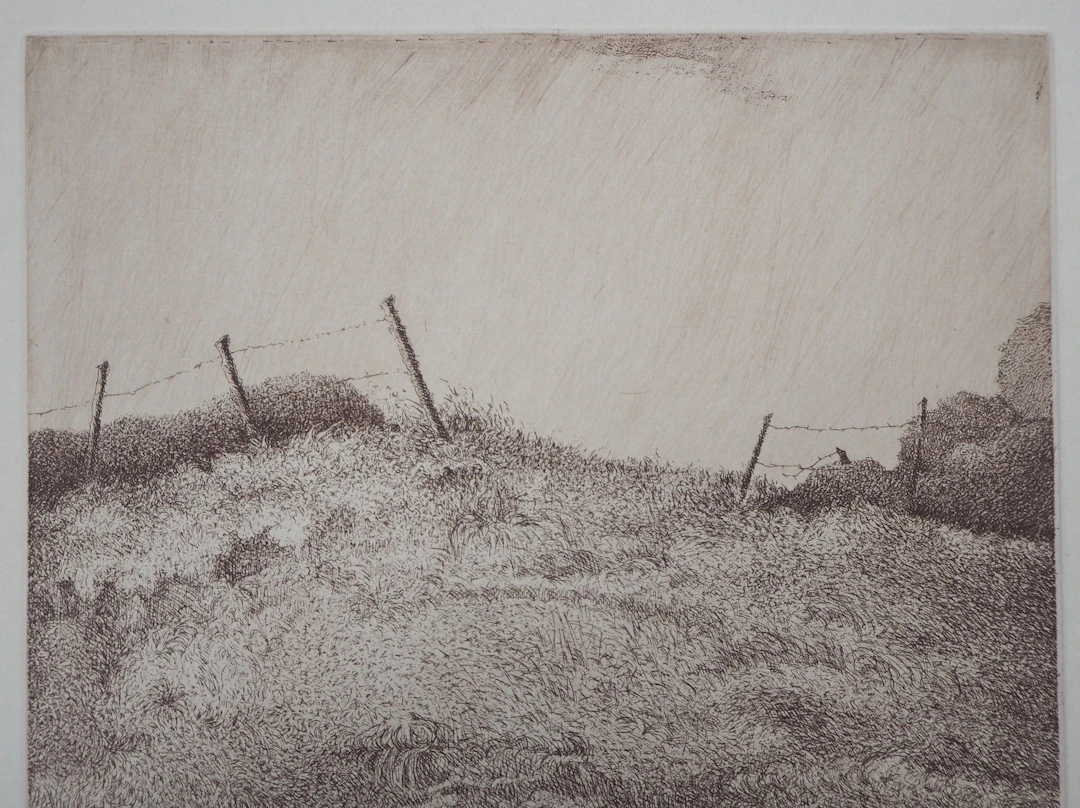 Michel PARADIS : Le Promontoire II - Gravure originale signée