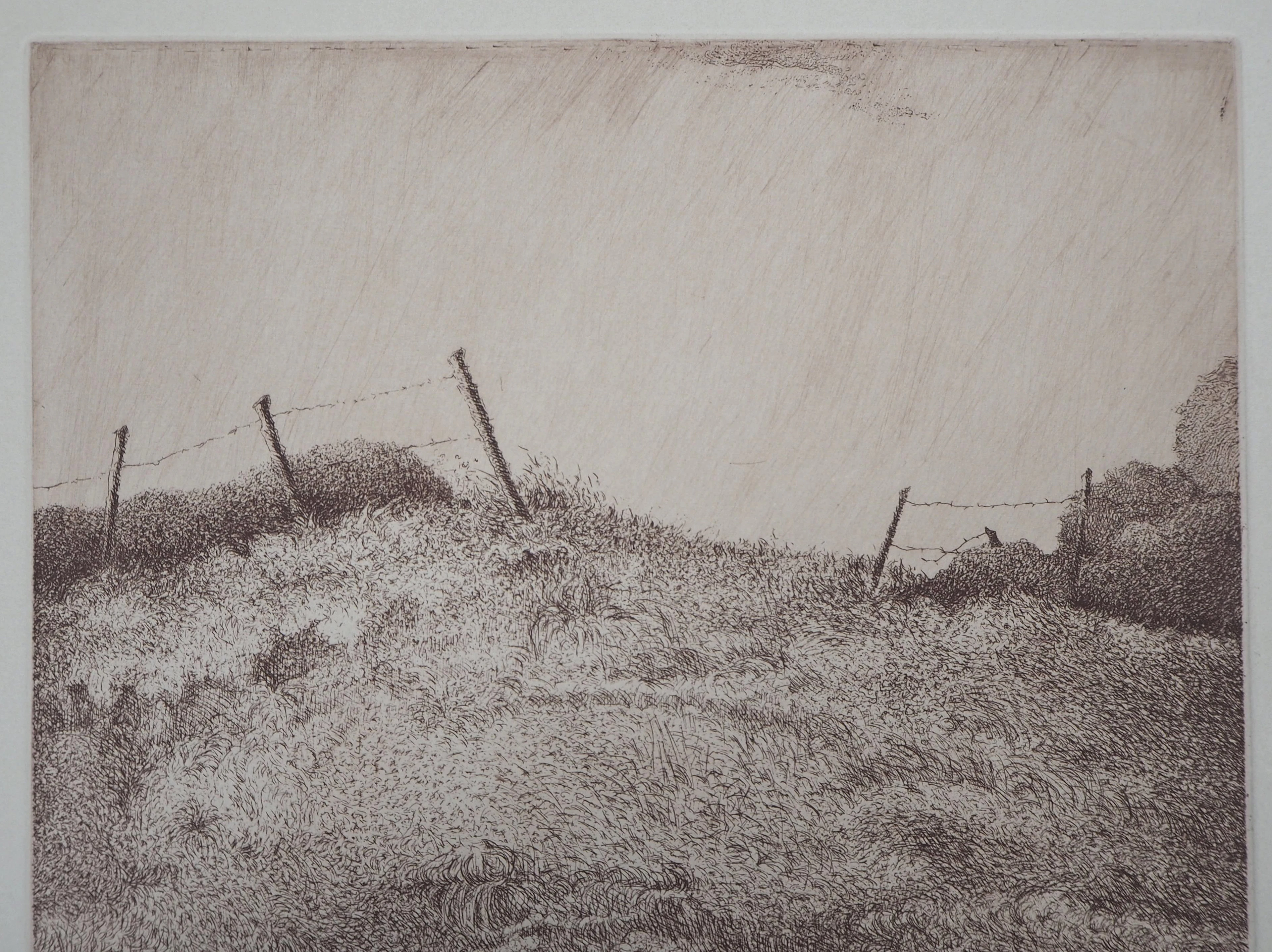 Michel PARADIS : Le Promontoire II - Gravure originale signée