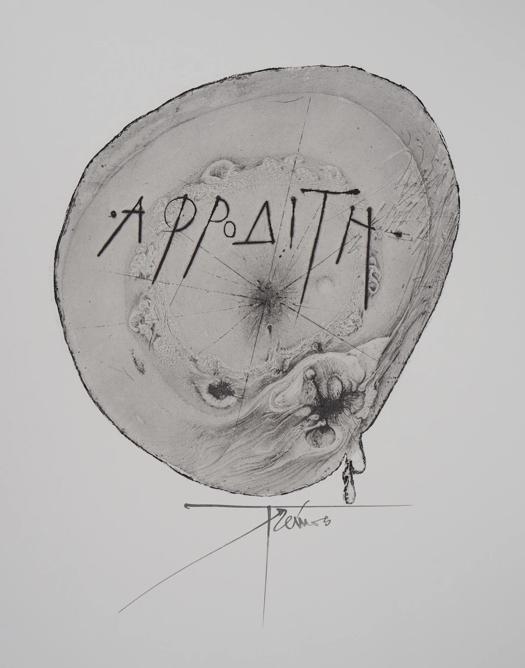 Pierre-Yves TRÉMOIS - Aphrodite érotique - Gravure Originale Signée