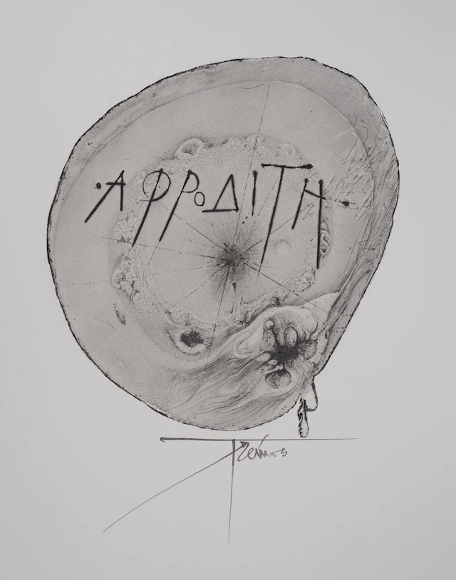 Pierre-Yves TRÉMOIS - Aphrodite érotique - Gravure Originale Signée