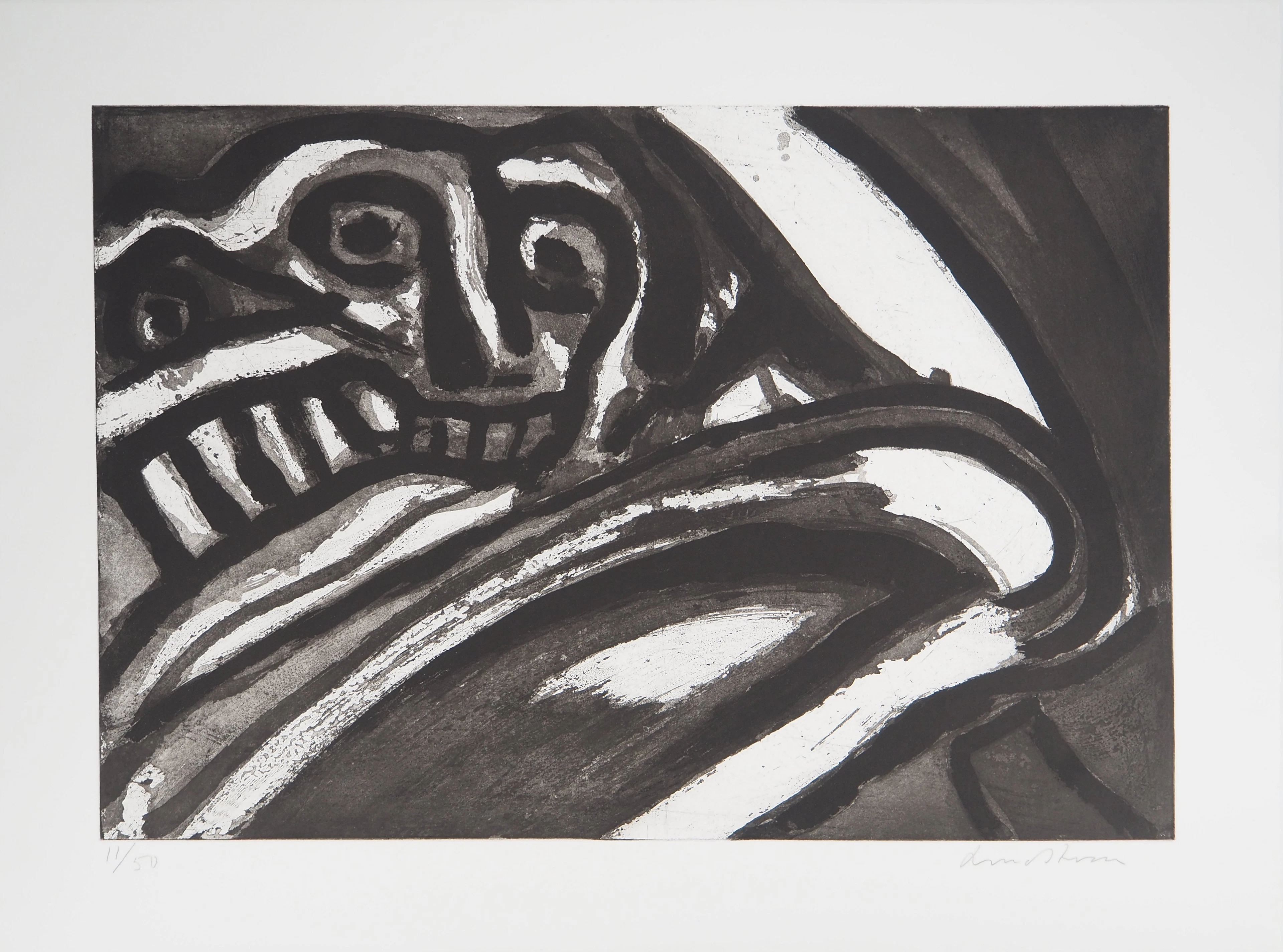 Bengt LINDSTROM : Deux personnages - Gravure originale signée