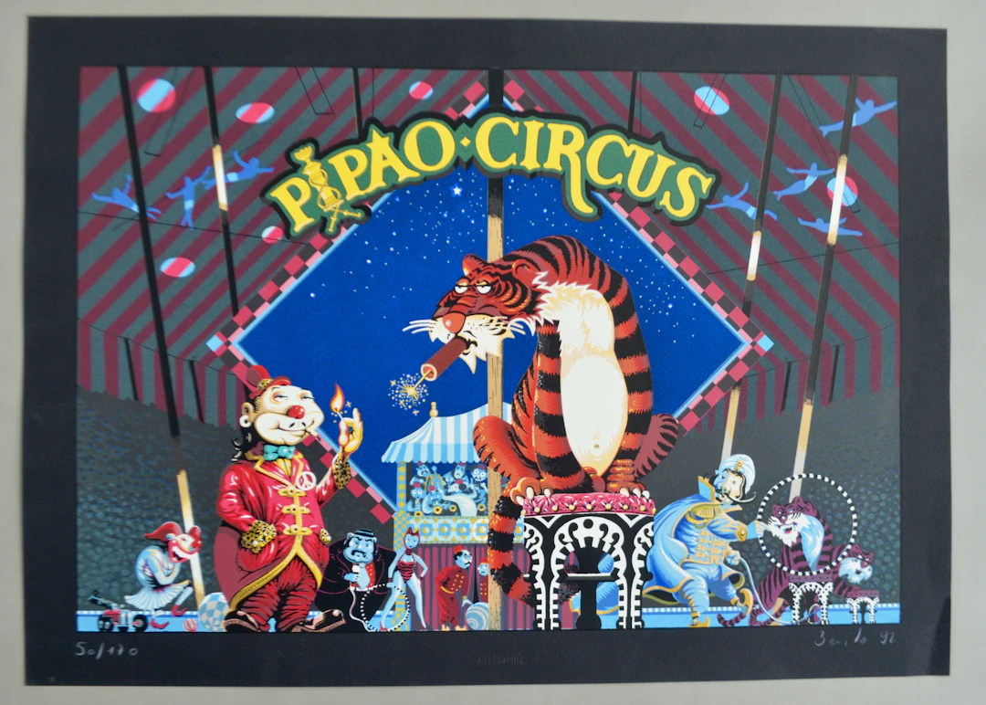 Benito - Pipao circus, 1992 - Sérigraphie signée