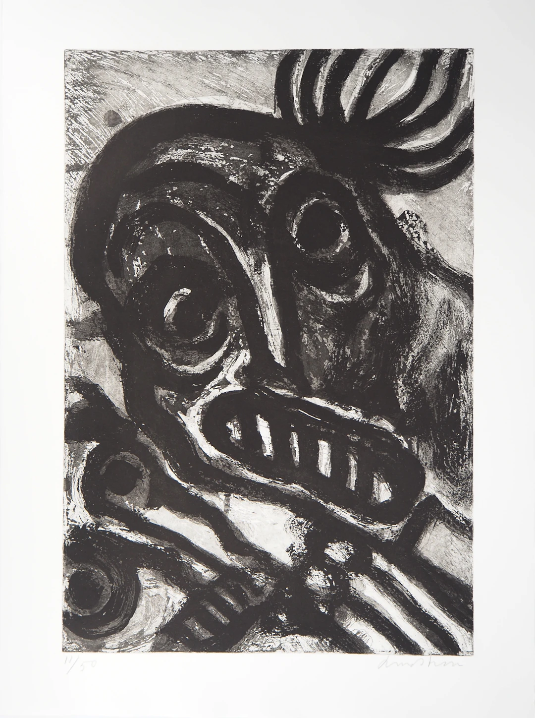 Bengt LINDSTROM : Personnages étonnés - Gravure originale signée