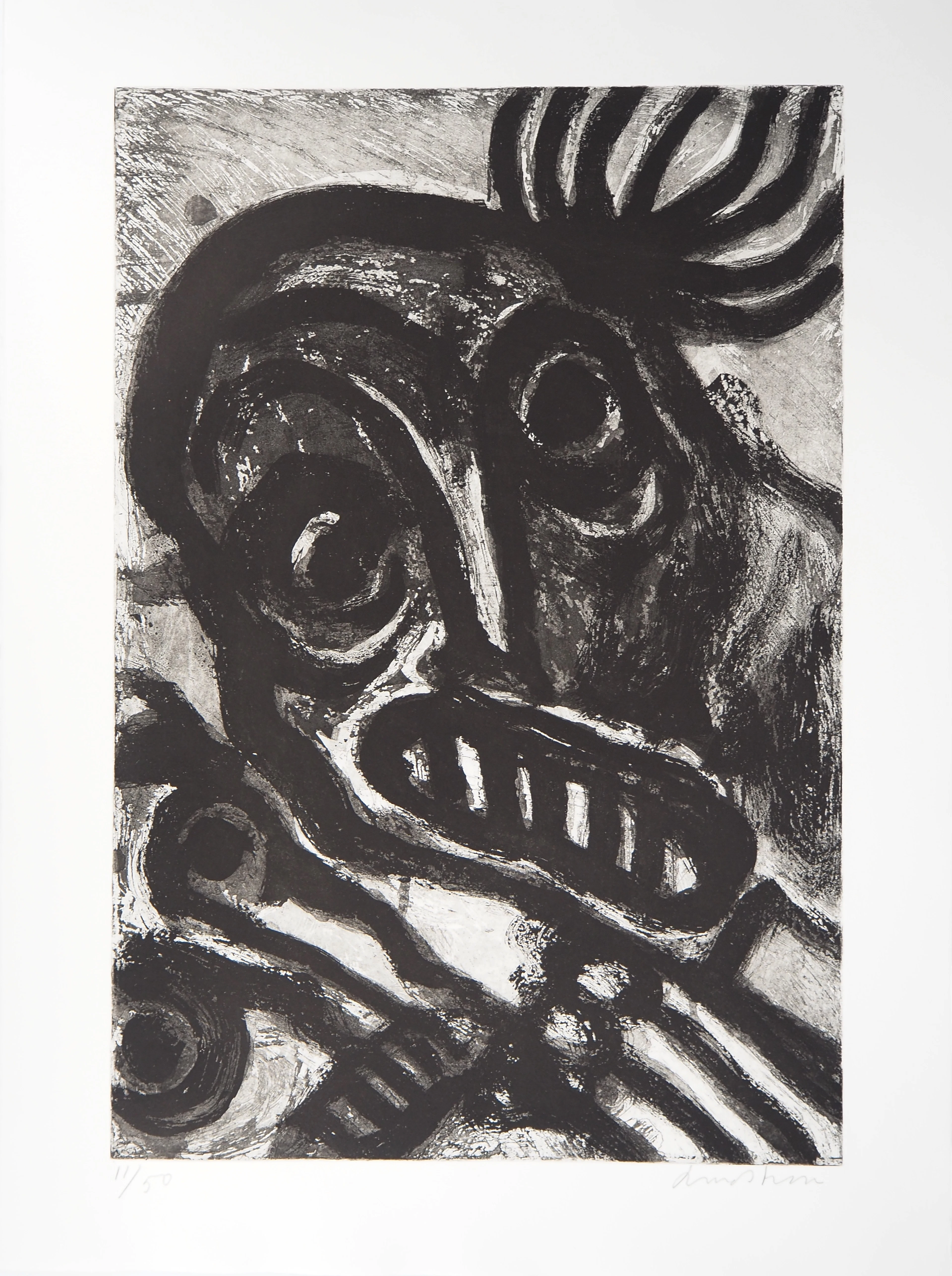 Bengt LINDSTROM : Personnages étonnés - Gravure originale signée