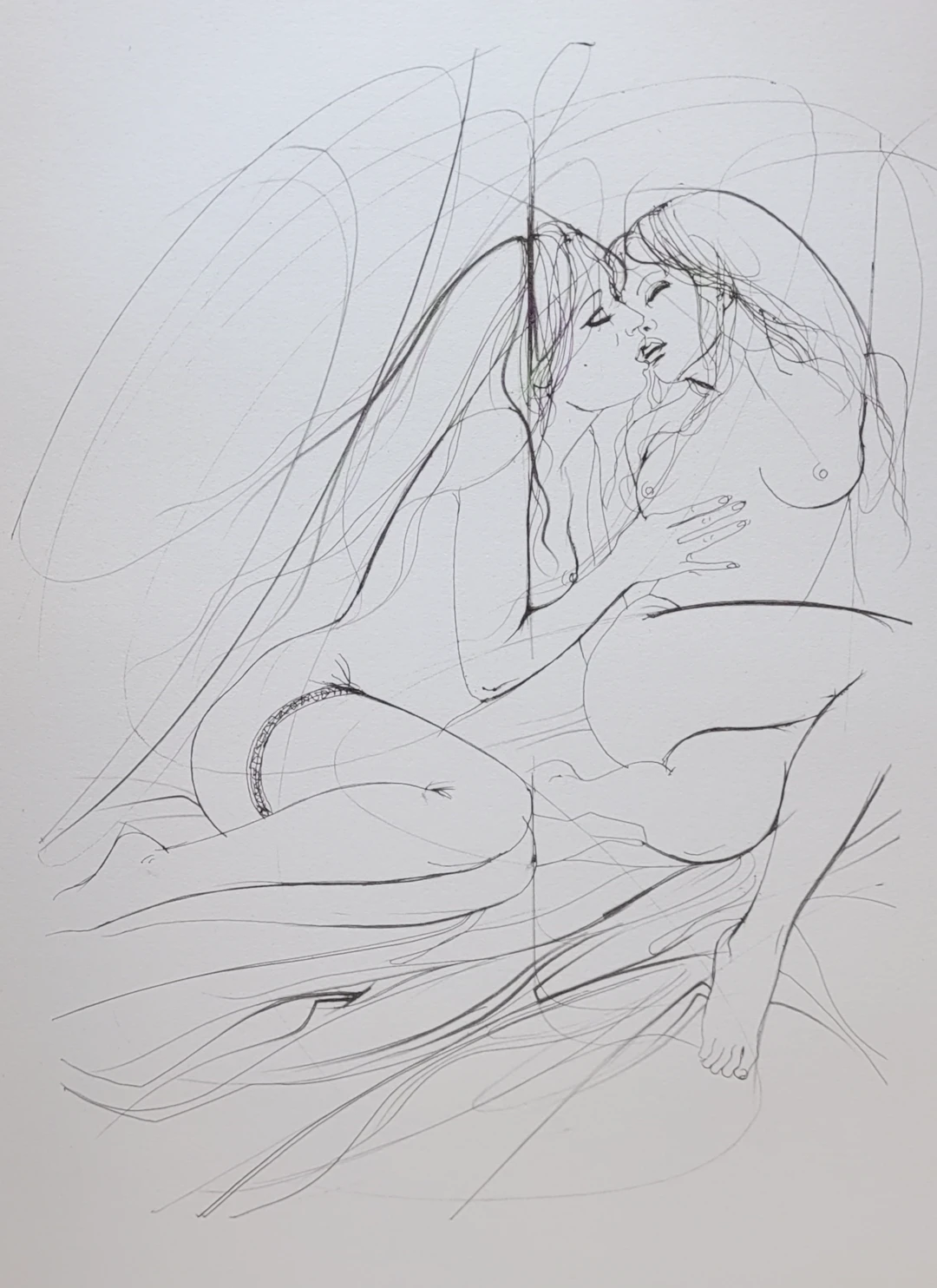 Jean Baptiste VALADIE - Caresse - Lithographie
