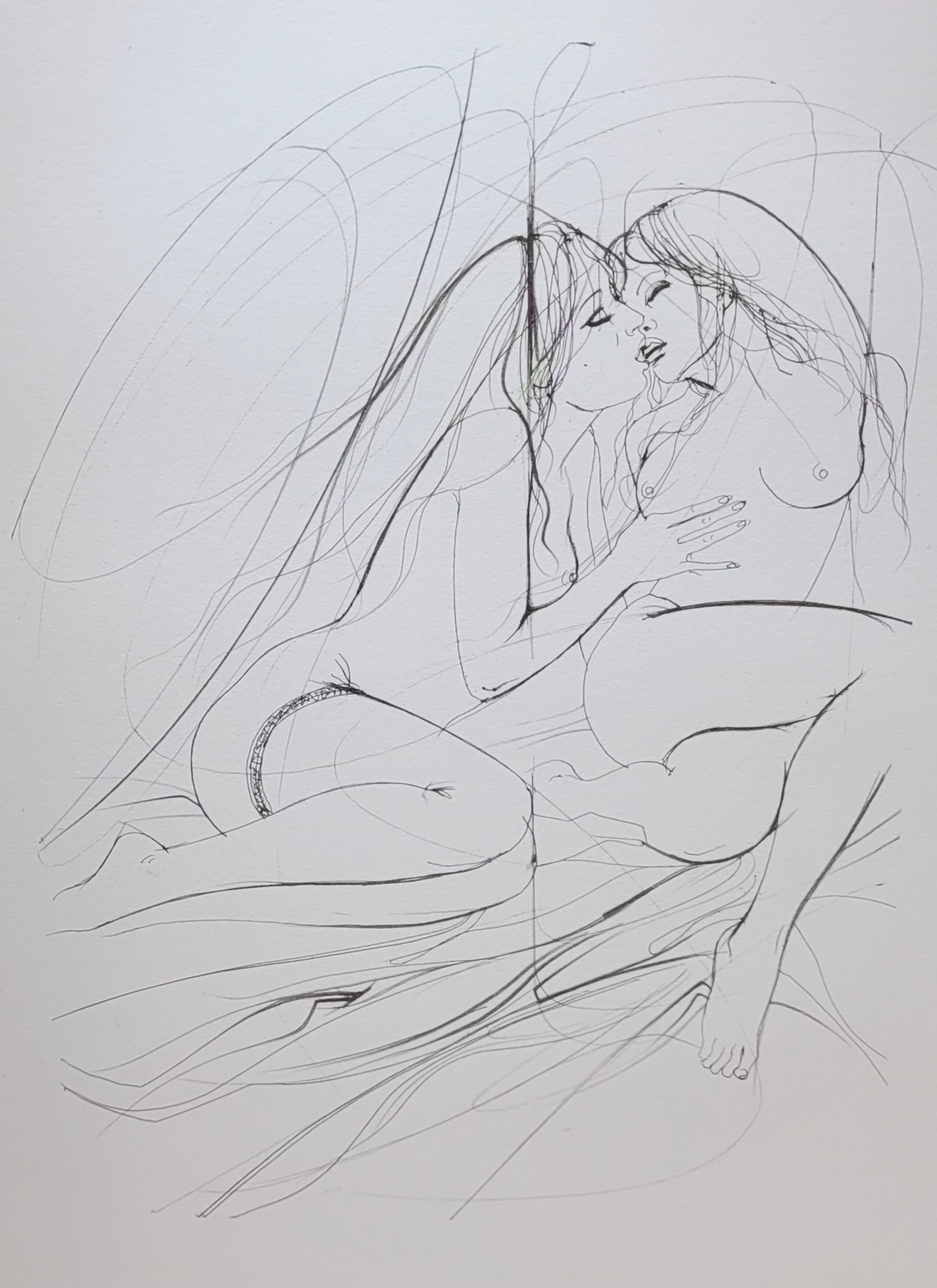 Jean Baptiste VALADIE - Caresse - Lithographie