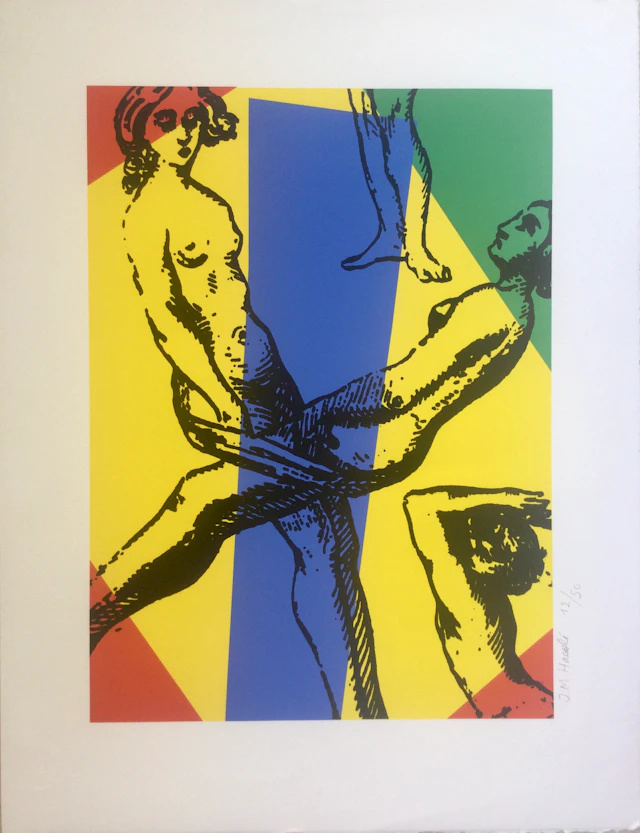 Jean-Marie HAESSLÉ - NIP Rectangle bleu,1994 - sérigraphie originale signée