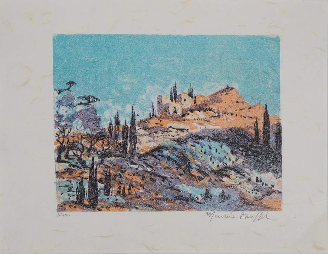 Maurice BUFFET - Provence, mas isolé - Lithographie originale signée