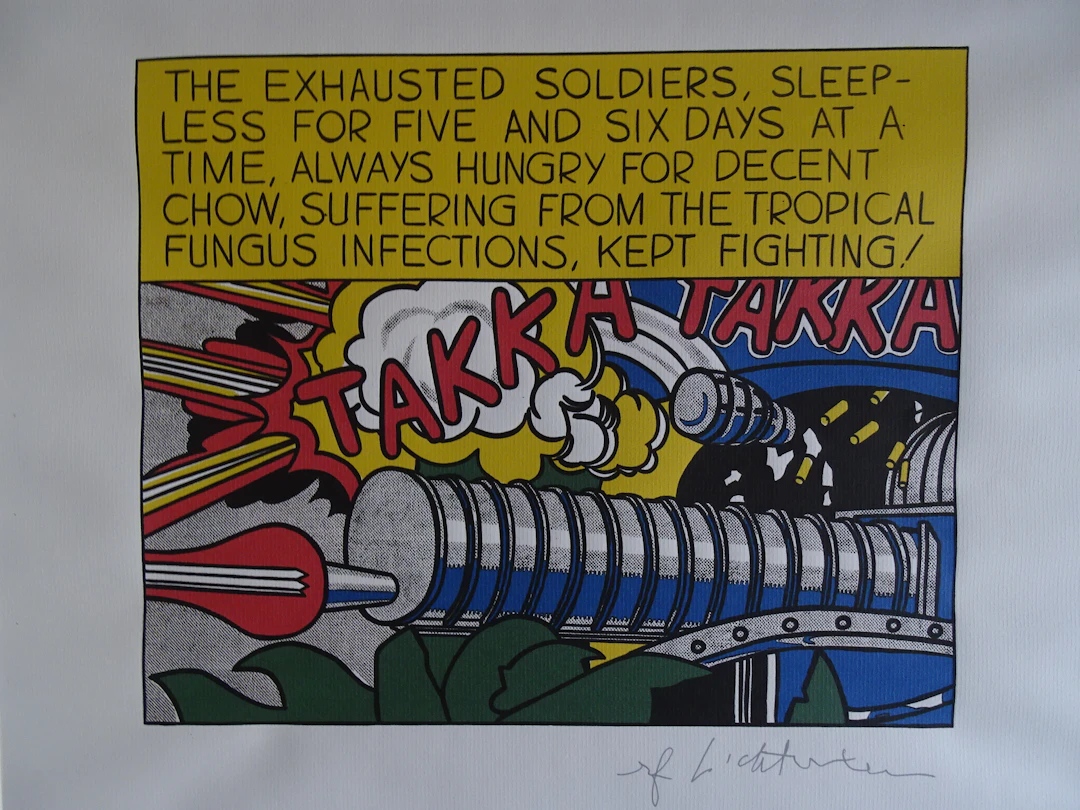 Roy Lichtenstein (d'après)- Takka Takka, 1987 lithographie