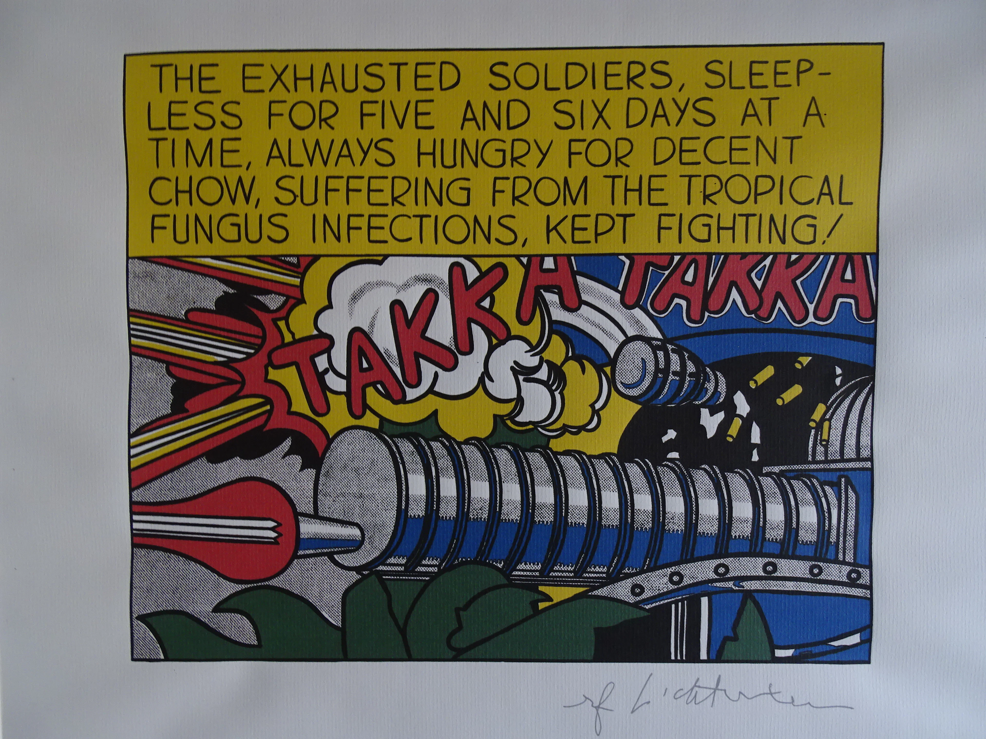 Roy Lichtenstein (d'après)- Takka Takka, 1987 lithographie