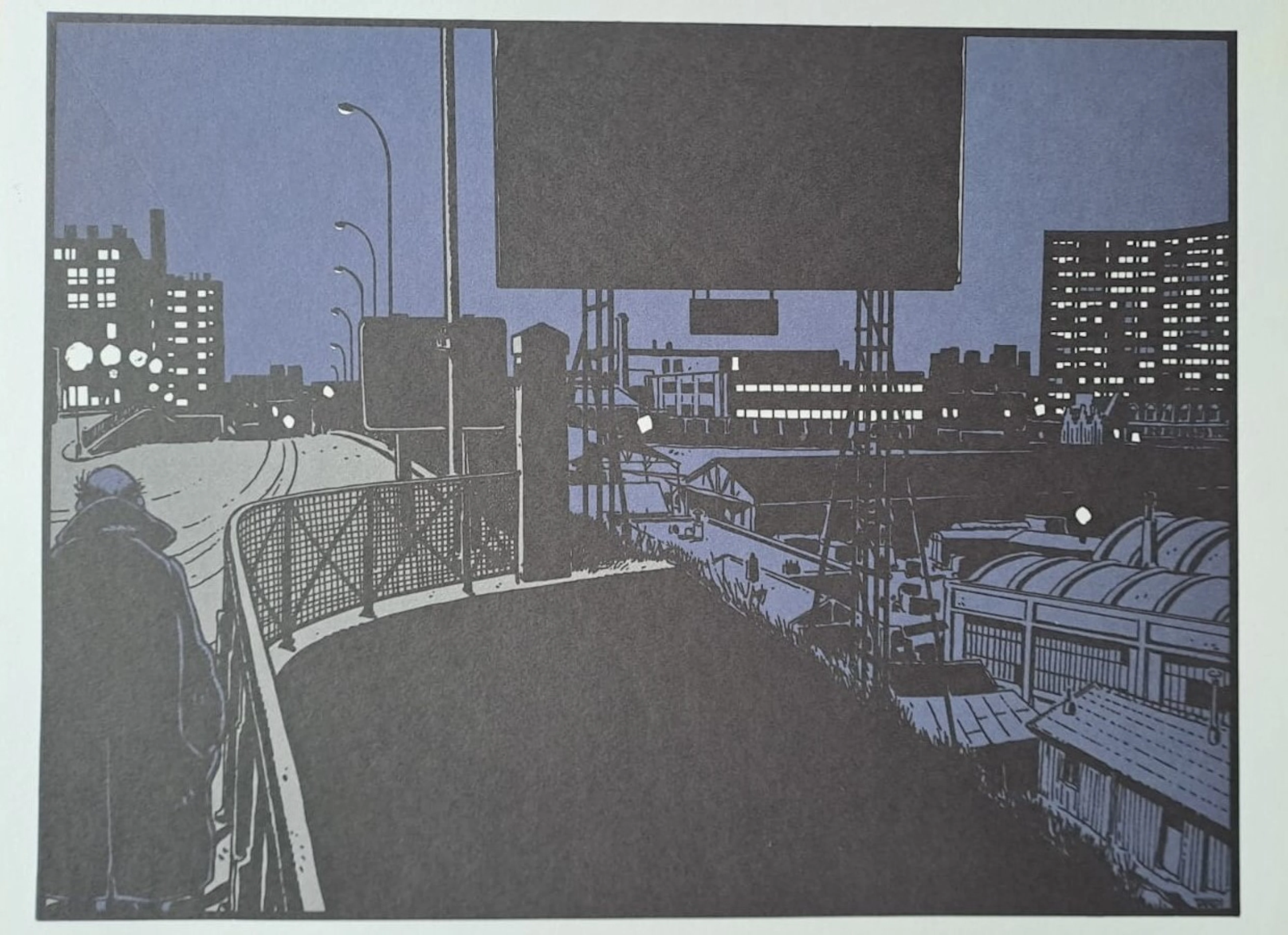 Jacques Tardi - Au-dessus des hangars - Impression d’art