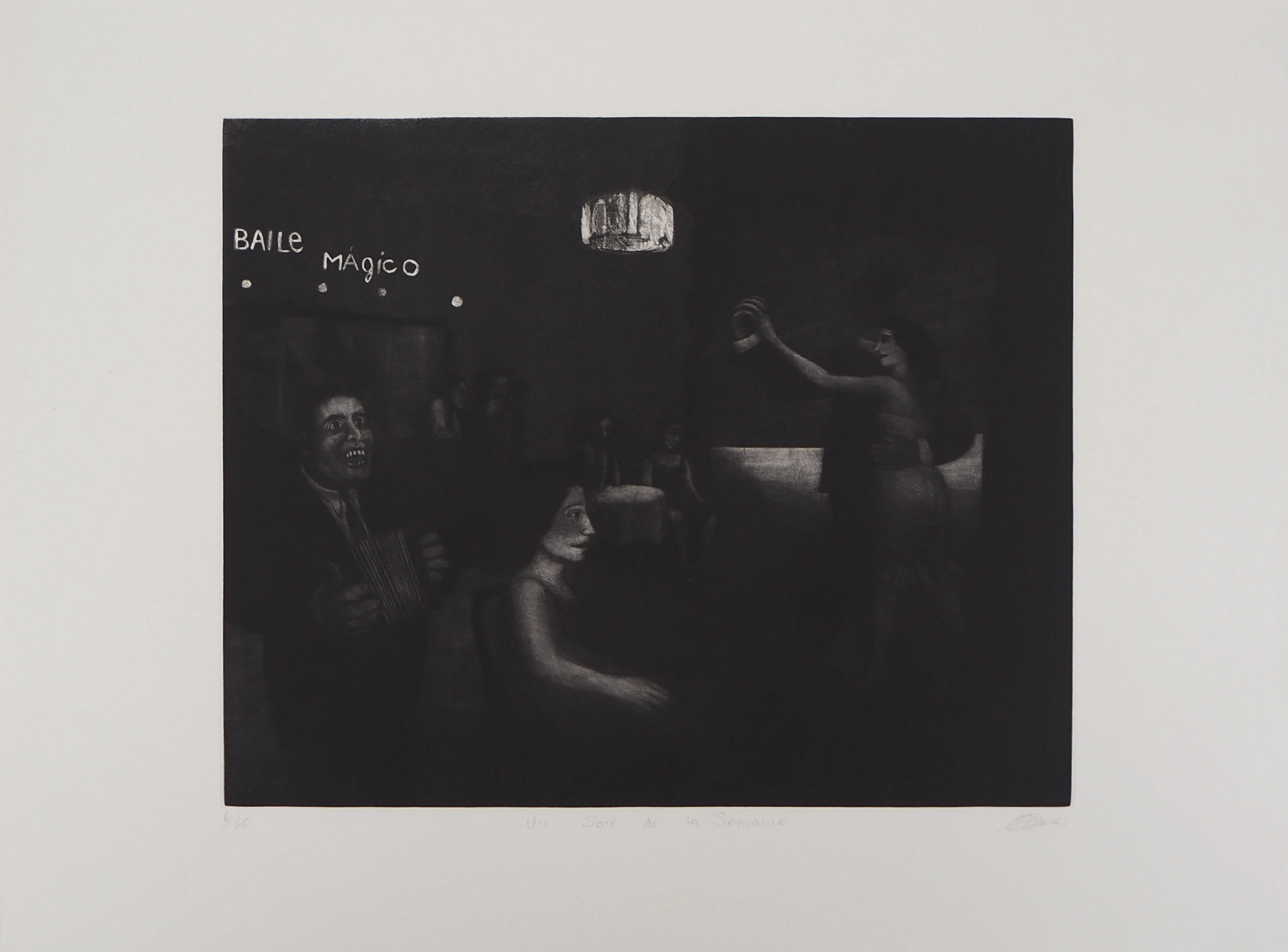 Richard DAVIES : Un soir de la semaine - Gravure originale signée