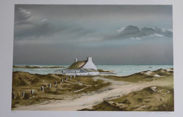 Maurice MARTIN - La maison de pêcheurs, 1960 - Lithographie originale